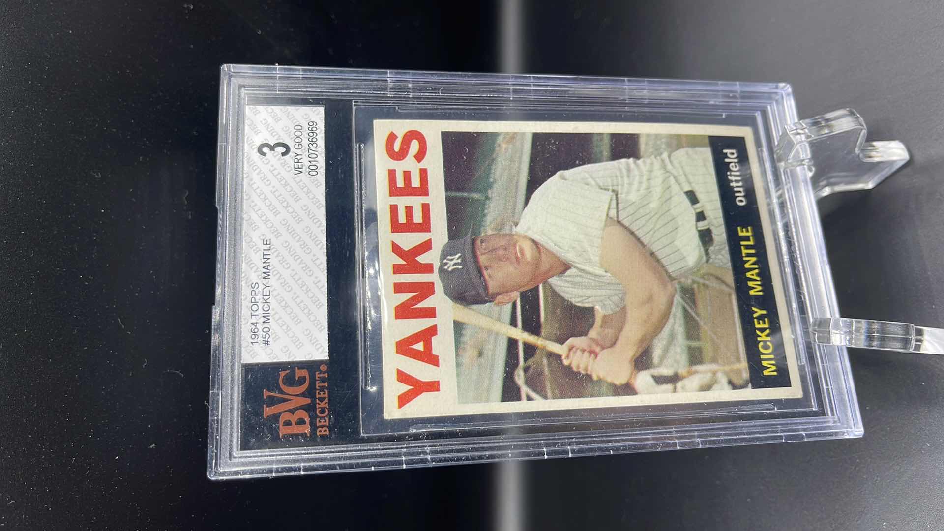 Photo 1 of 1964 MICKEY MANTLE TOPPS RATED CARD 50