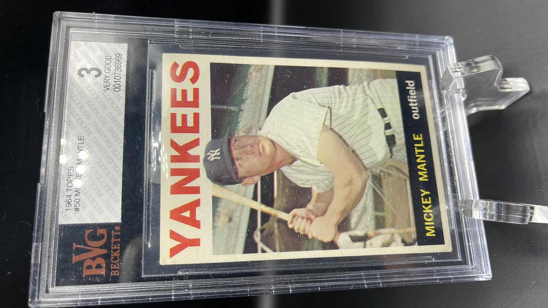 Photo 2 of 1964 MICKEY MANTLE TOPPS RATED CARD 50