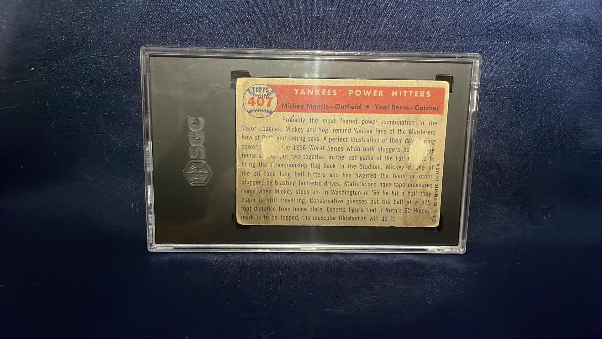 Photo 2 of 1957 TOPPS MICKEY MANTLE YOGI BERRA RATED CARD #407