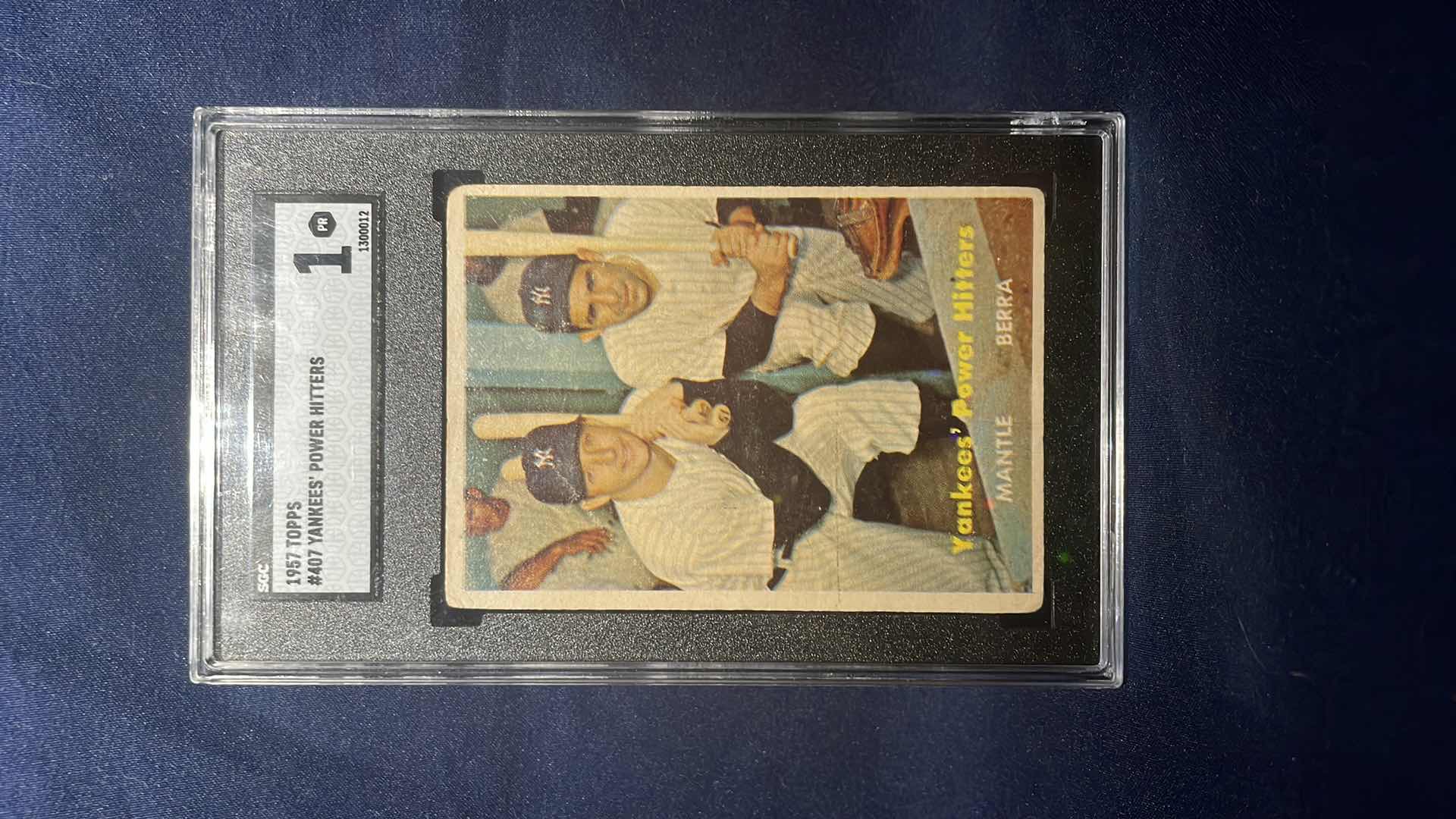 Photo 1 of 1957 TOPPS MICKEY MANTLE YOGI BERRA RATED CARD #407