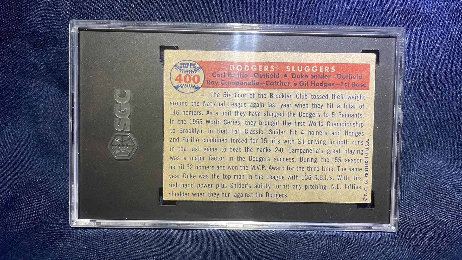 Photo 2 of RARE 1957 TOPPS DUKE SNIDER ROY CAMPENELLA  RATED CARD #400