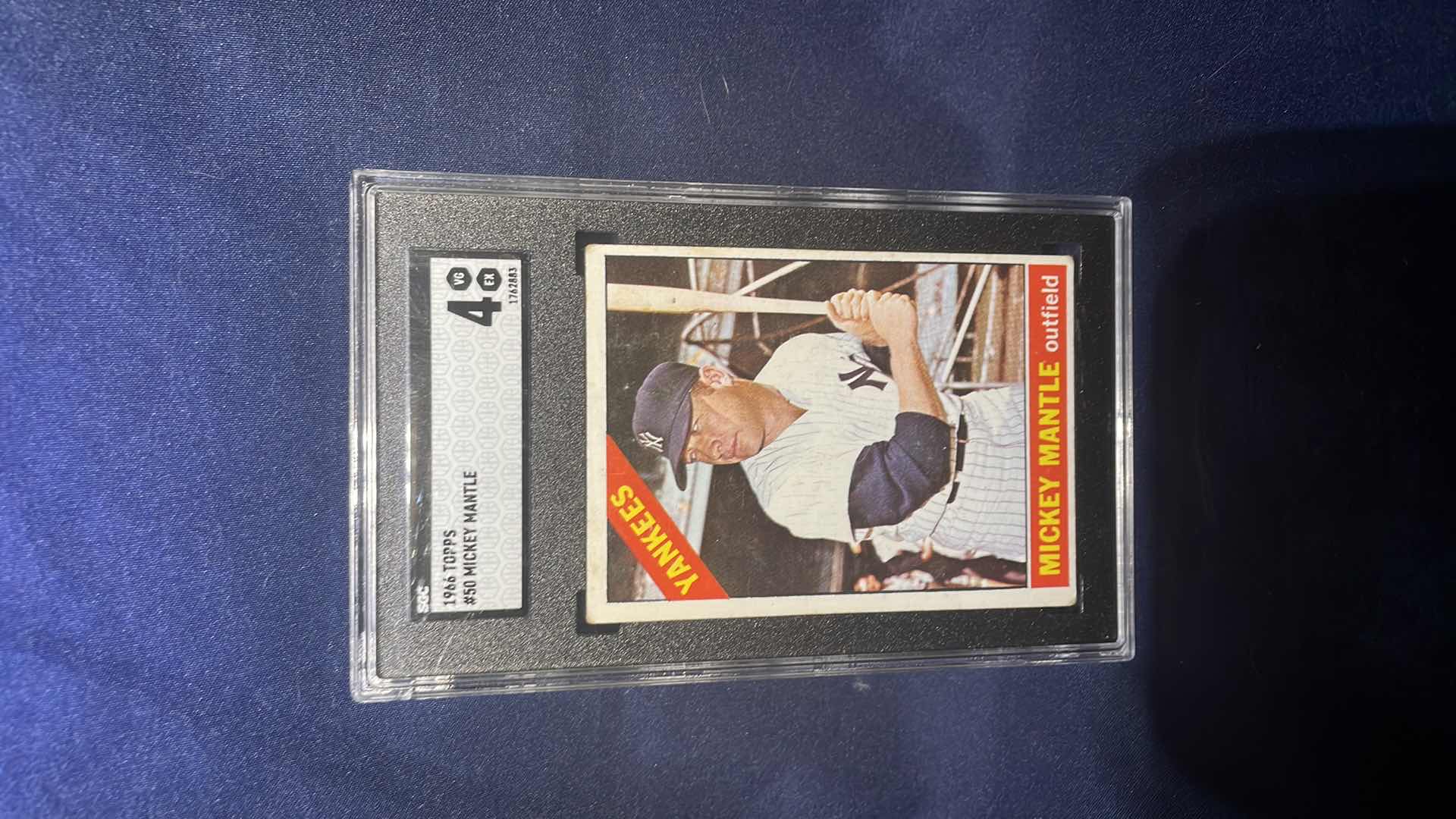 Photo 1 of 1966 TOPPS MICKEY MANTLE RATED CARD #50