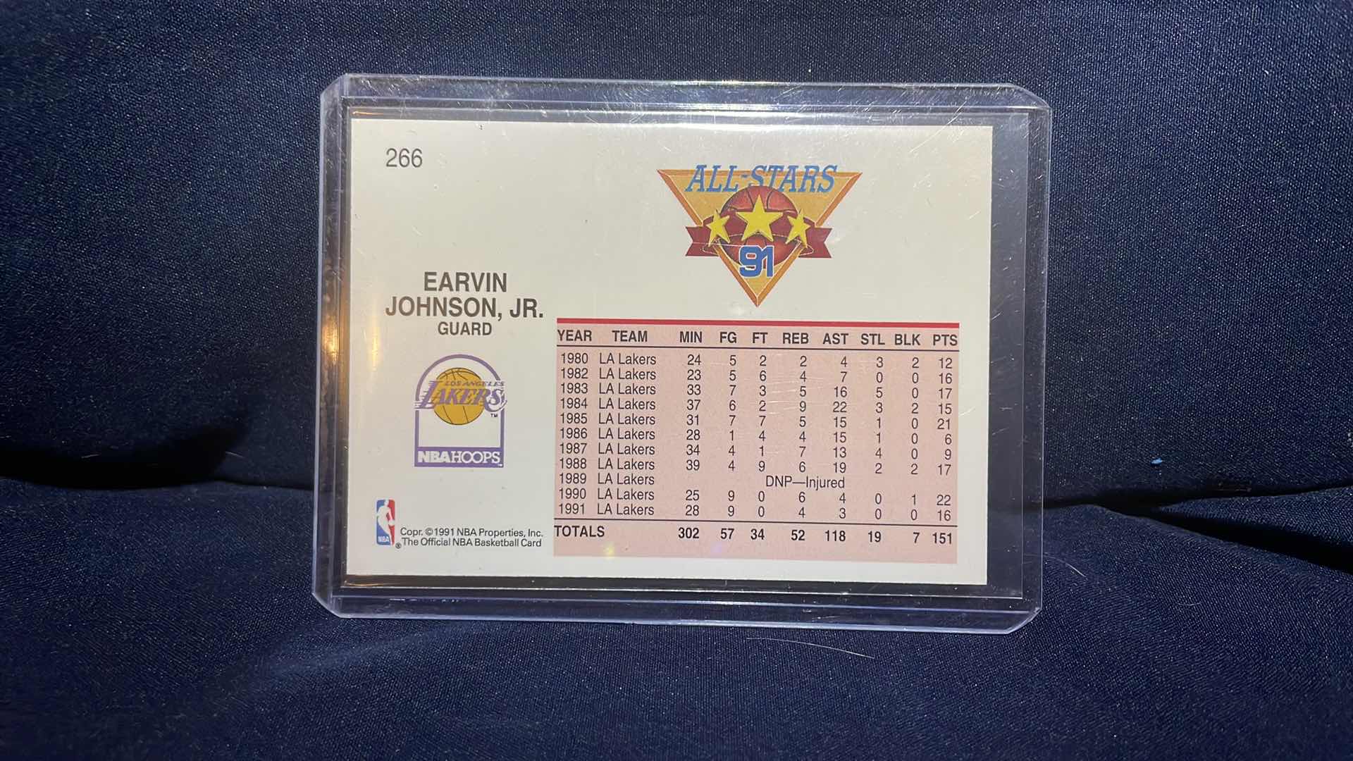 Photo 2 of 1991 NBA HOOPS MAGIC JOHNSON CARD #266