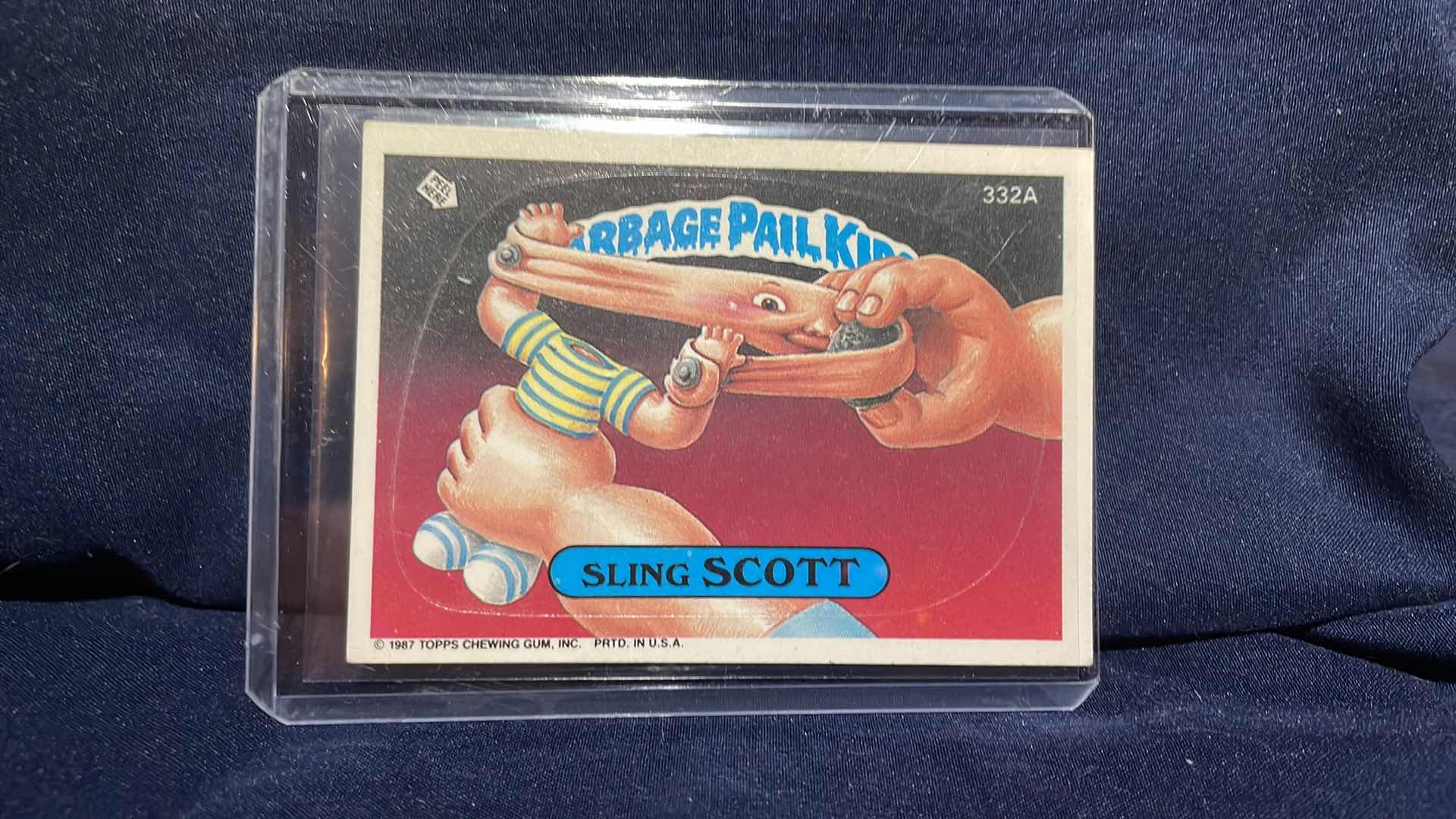 Photo 1 of 1987 TOPPS GARBAGE PAIL KIDS SLING SCOTT CARD #332A