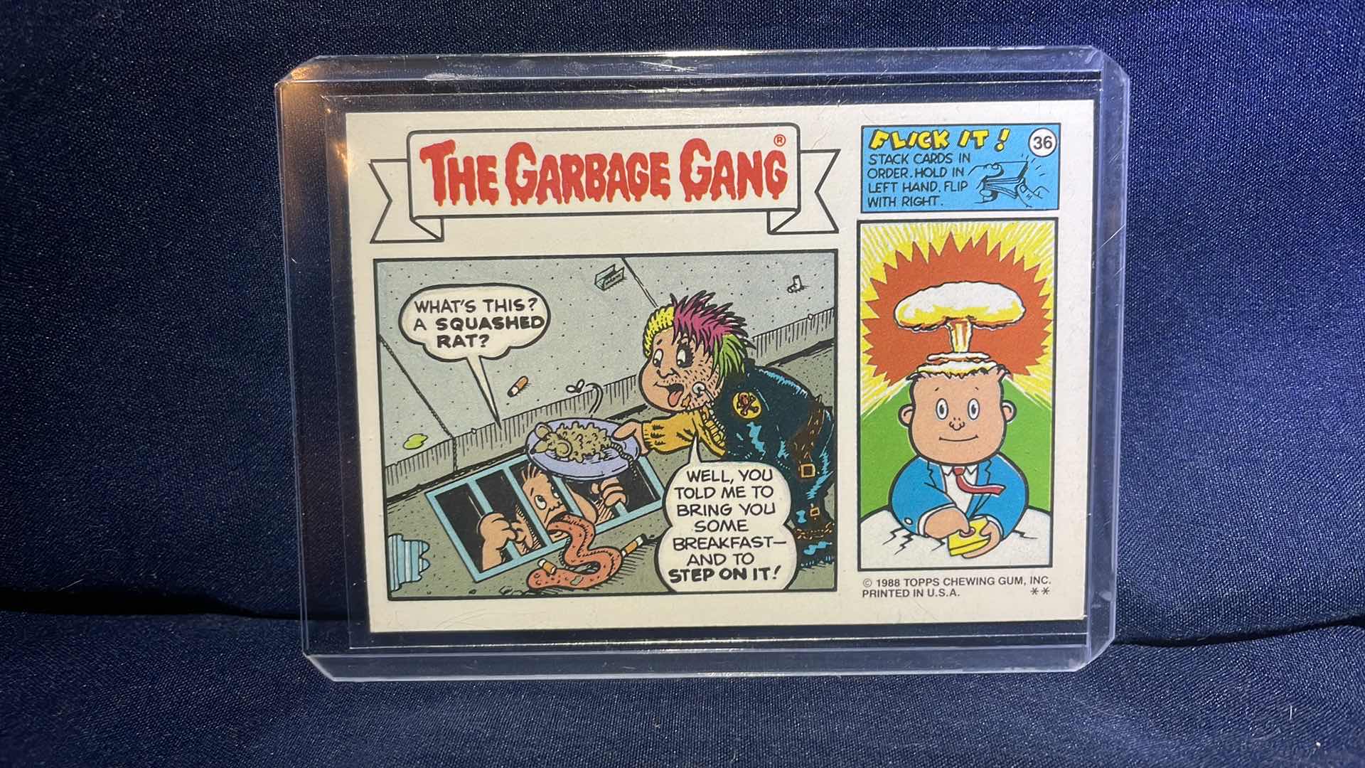 Photo 2 of 1986 TOPPS GARBAGE PAIL KIDS WALTER FALL CARD #472a