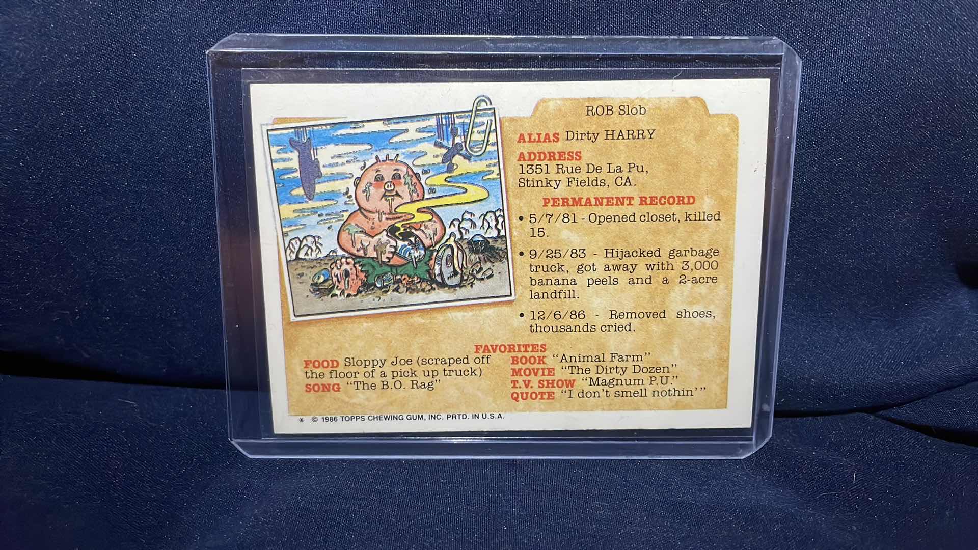 Photo 2 of 1986 TOPPS GARBAGE PAIL KIDS SLAYED SLADE CARD #167b