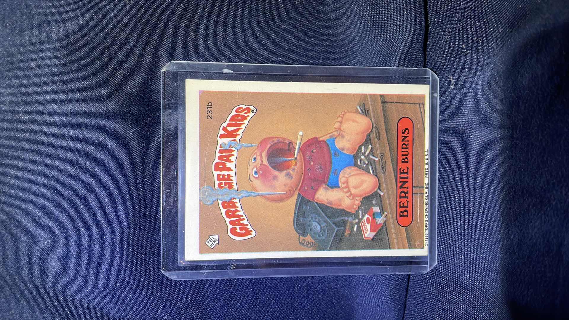 Photo 1 of 1986 GARBAGE PAIL KIDS BERNIE BURNS CARD #231b