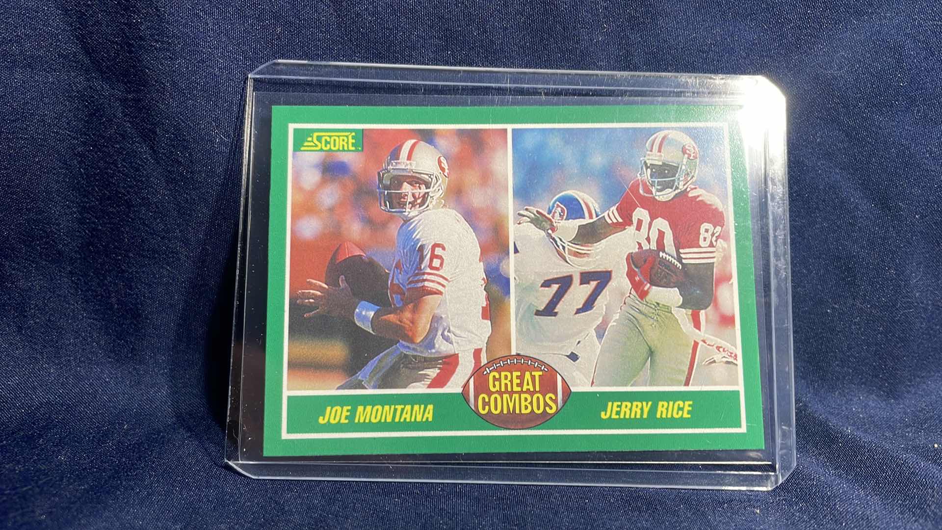 Photo 1 of 1989 SCORE JOE MONTANA JERRY RICE CARD 279