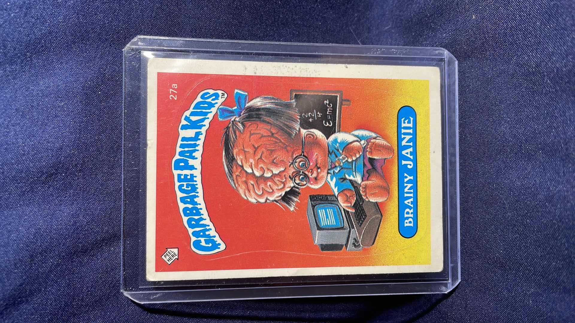 Photo 1 of 1985 GARBAGE PAIL KIDS BRAINY JANIE CARD 