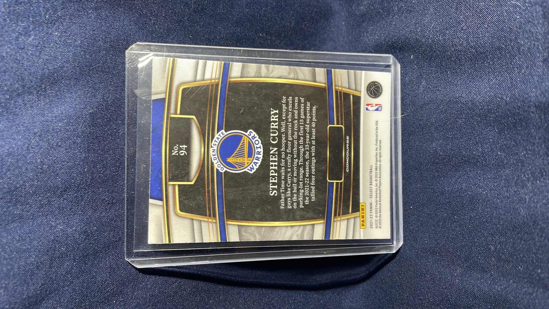 Photo 2 of 2021 PANINI STEPHEN CURRY SELECT PRIZM SILVER CARD #94