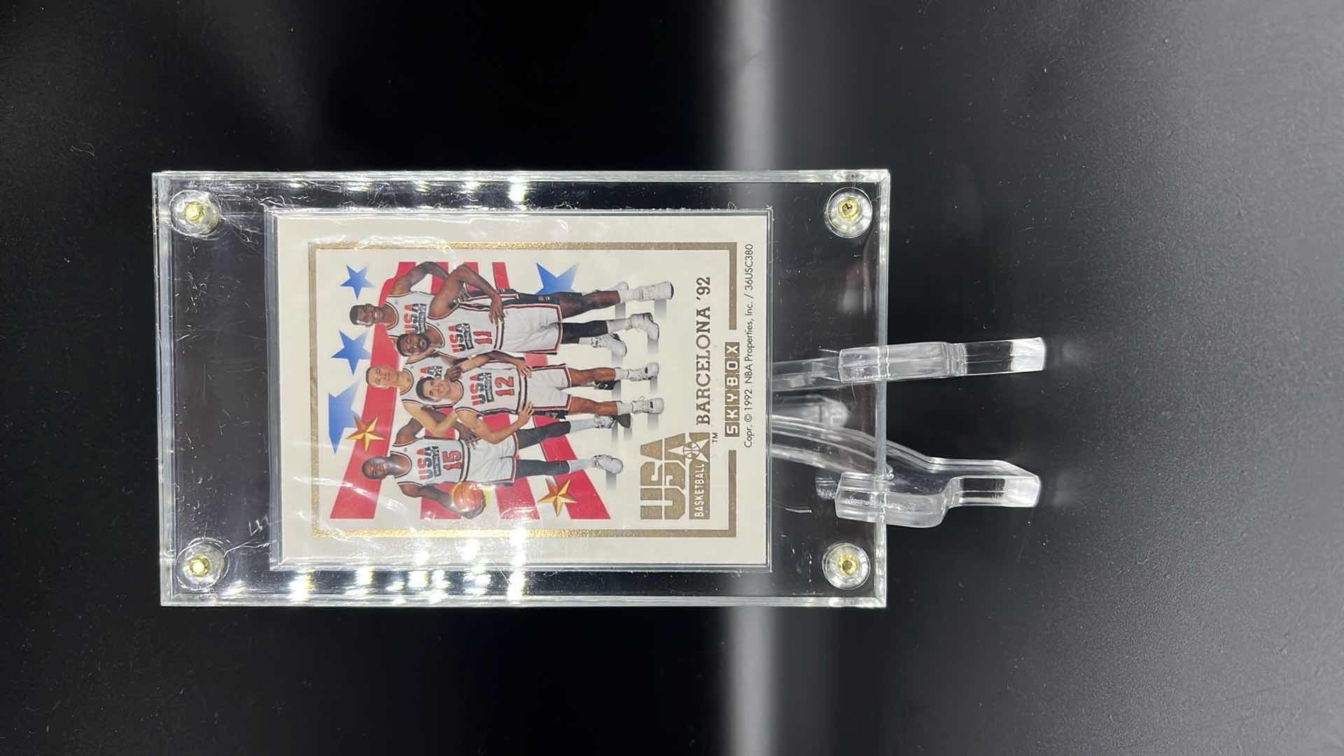Photo 1 of 1991-92 MICHAEL JORDAN SKYBOX USA BASKETBALL OLYMPIC DREAM TEAM CARD W GOLD FOIL