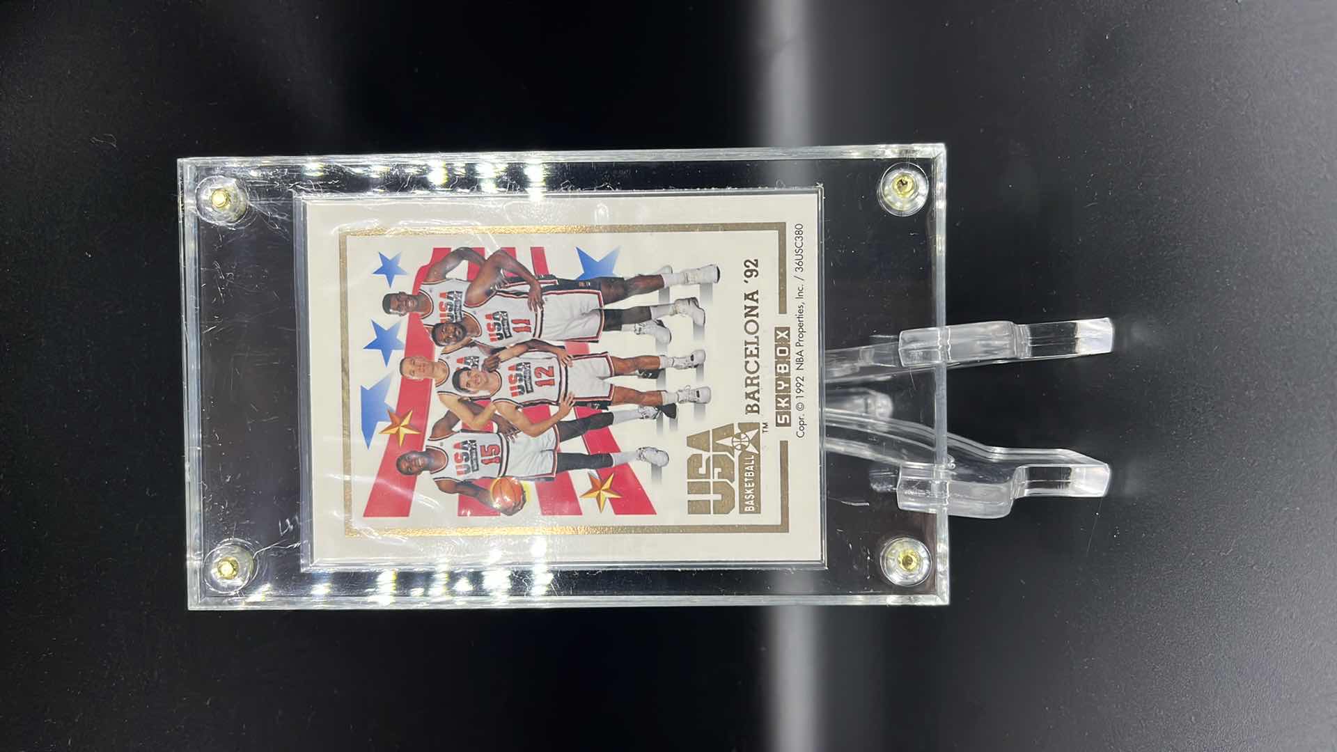 Photo 2 of 1991-92 MICHAEL JORDAN SKYBOX USA BASKETBALL OLYMPIC DREAM TEAM CARD W GOLD FOIL