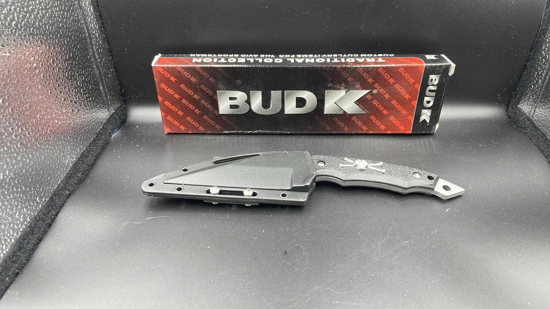 Photo 1 of BUD K CURVED KNIFE AND SHEATH 9”