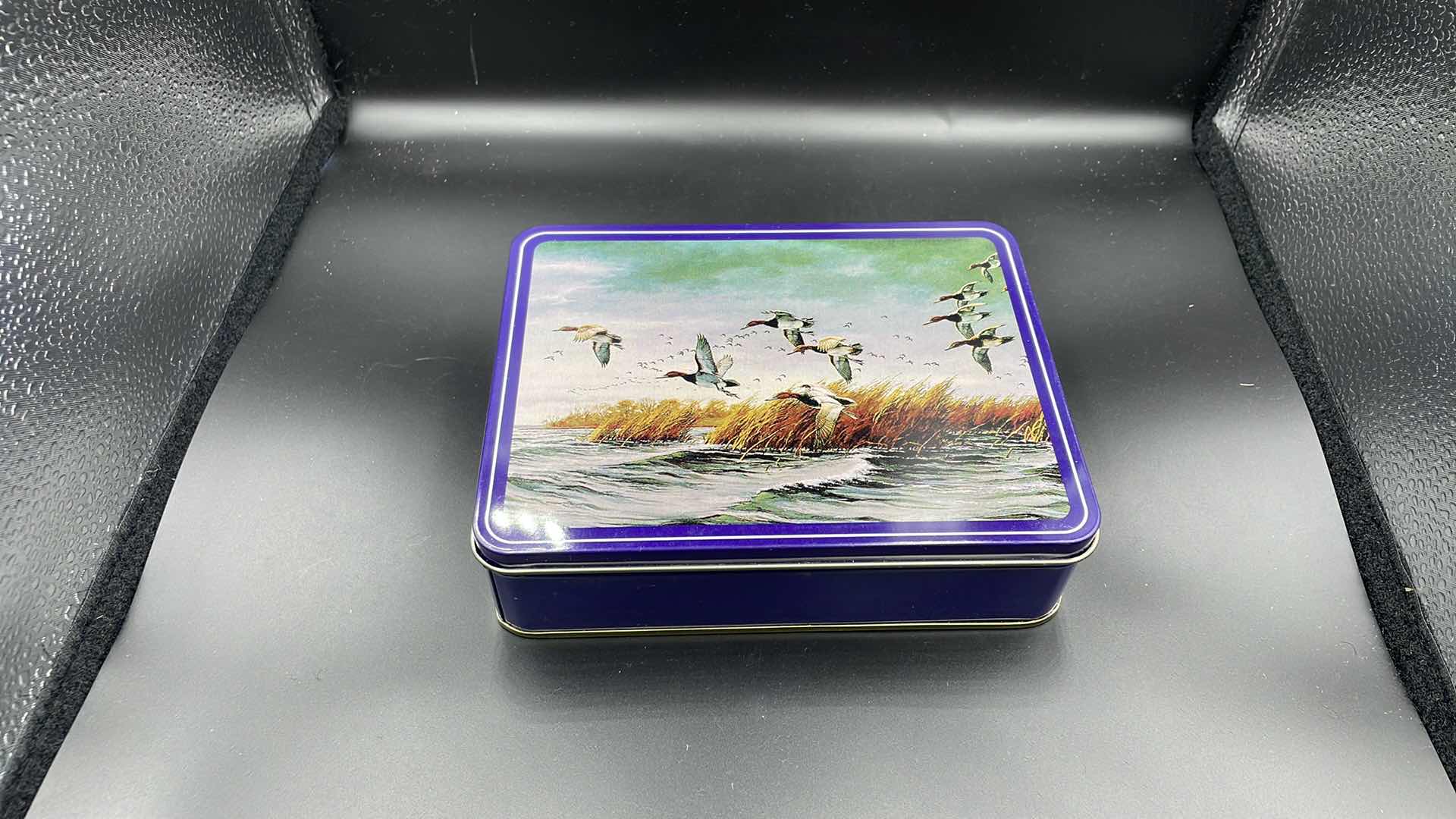 Photo 1 of DECORATIVE DUCK TIN POCKET WATCH AND POCKET KNIFE 6”