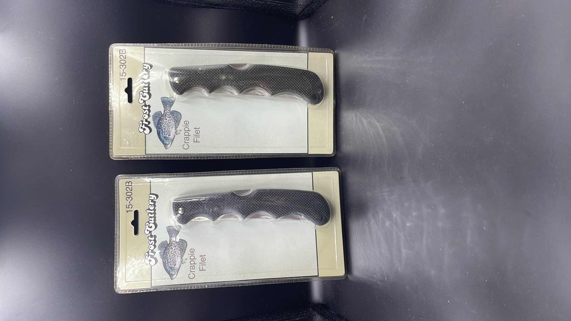 Photo 1 of FROST CUTLERY CRAPPIE FILET FOLDING KNIFE SET OF TWO 12”