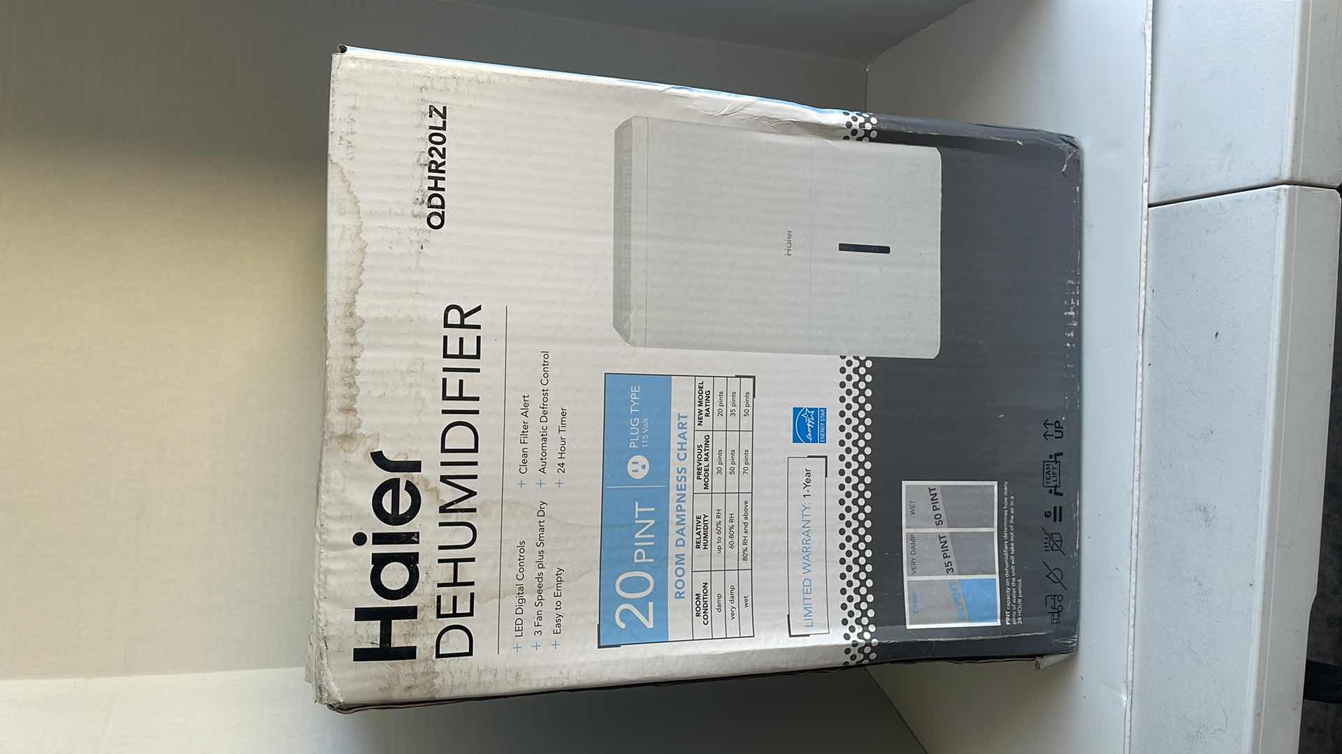 Photo 1 of HAIER DEHUMIDIFIER MODEL QDHR20LZ