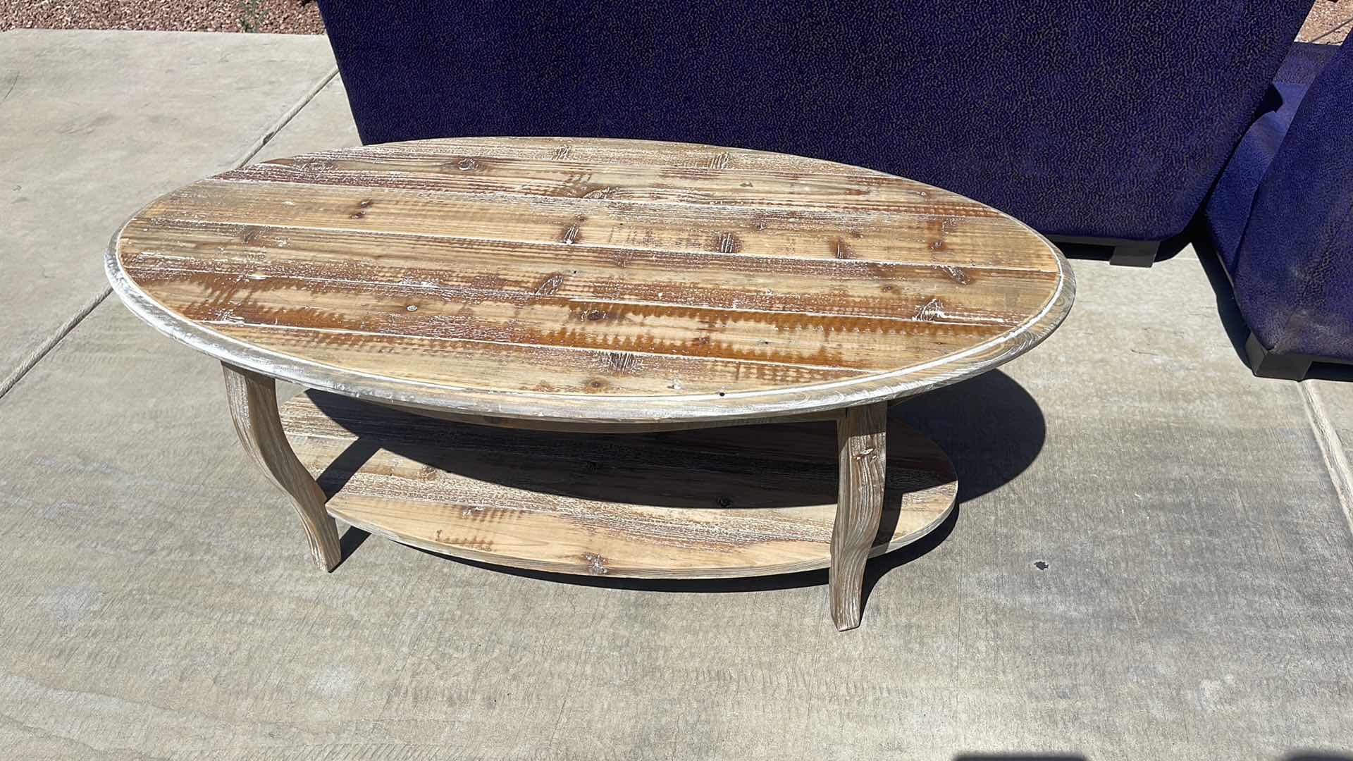 Photo 1 of RUSTIC WOOD BASE COFFEE TABLE 48” X 24” 19”