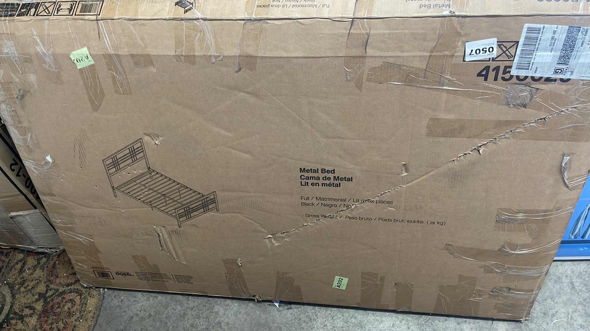 Photo 1 of METAL BASE FULL SIZE BED IN BOX