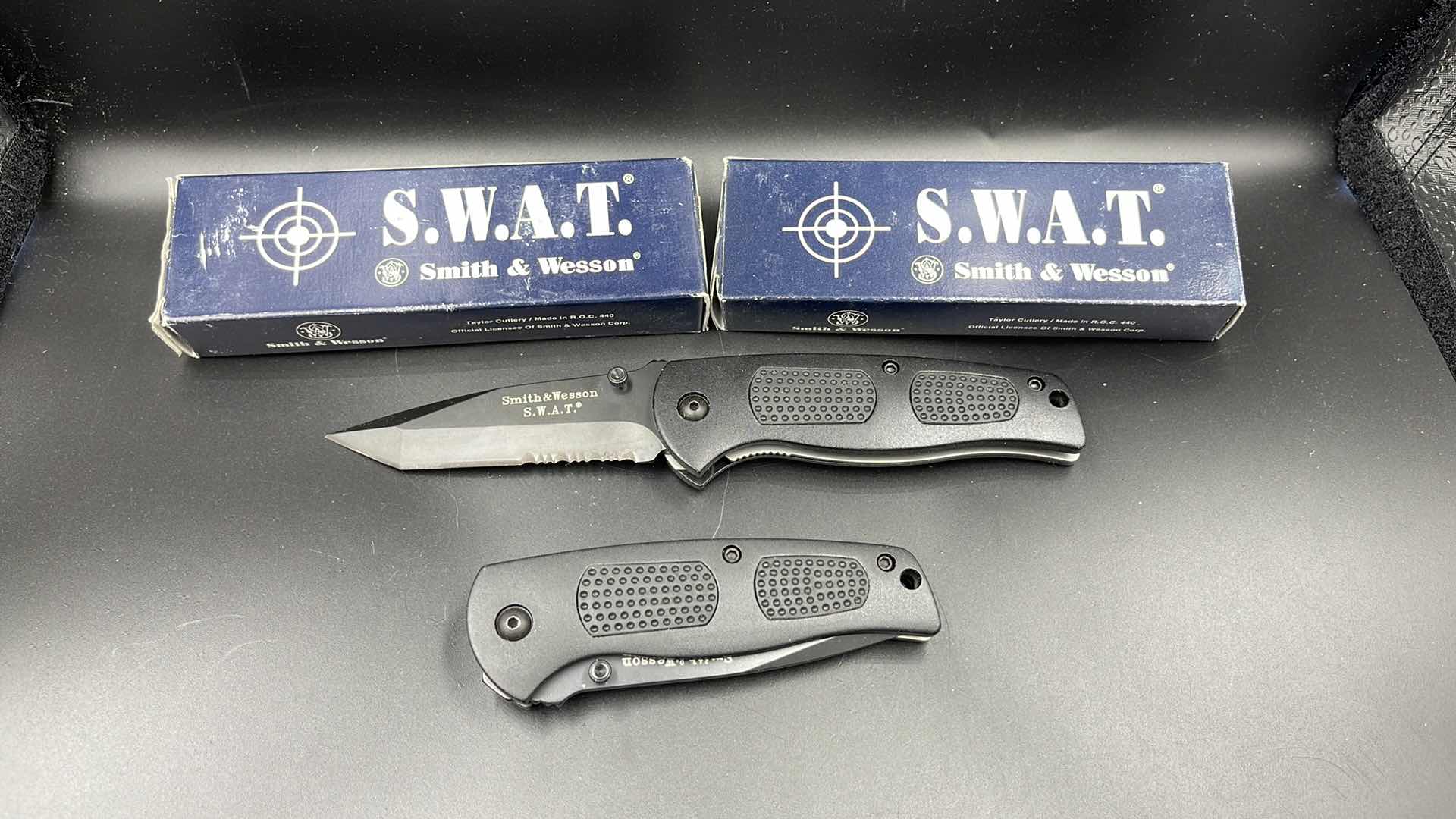 Photo 1 of 2 PC SMITH & WESSON S.W.A.T. KNIFE SW114