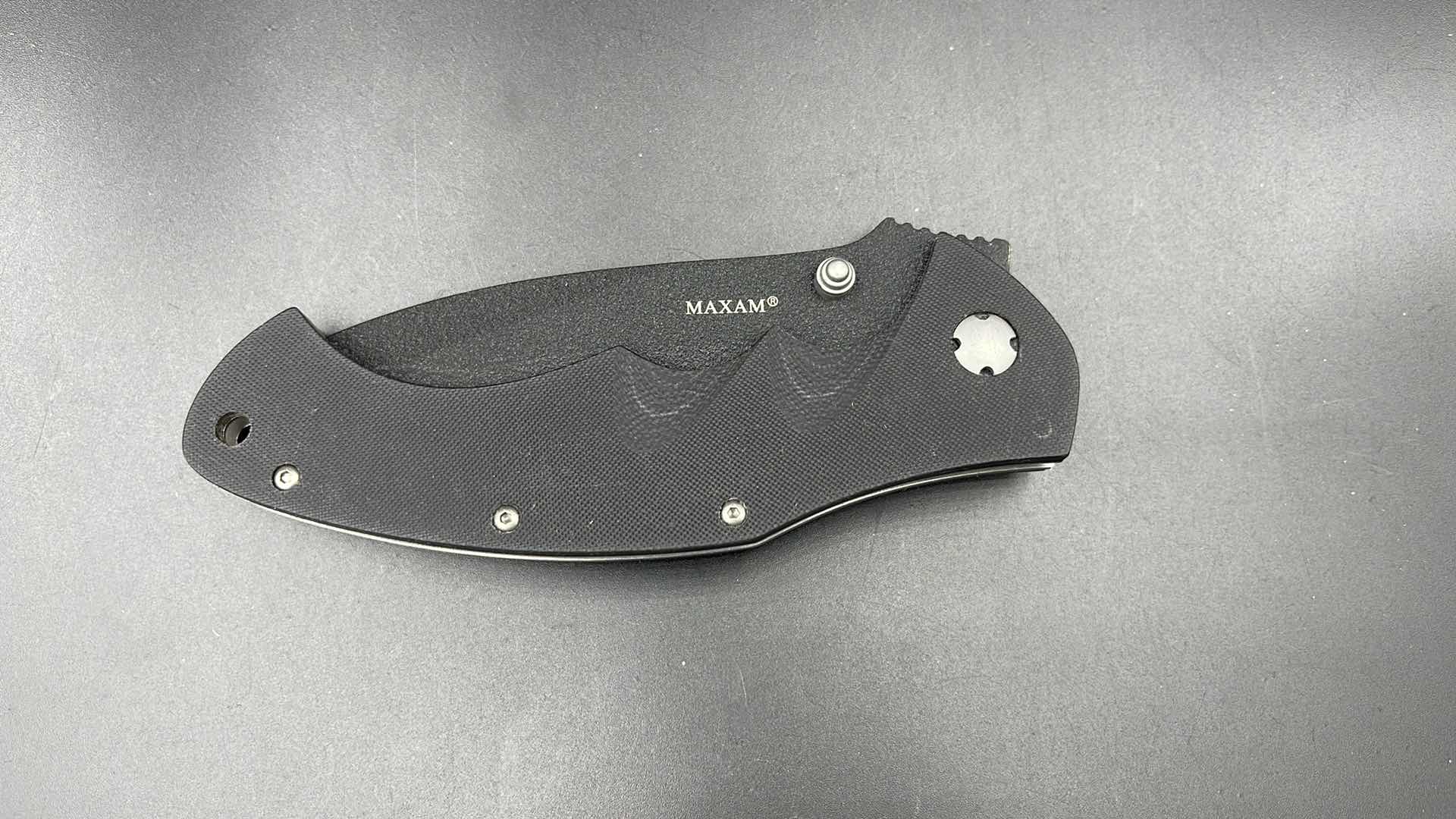 Photo 2 of MAXAM FOLDING BLACK HUNTING KNIFE 9”