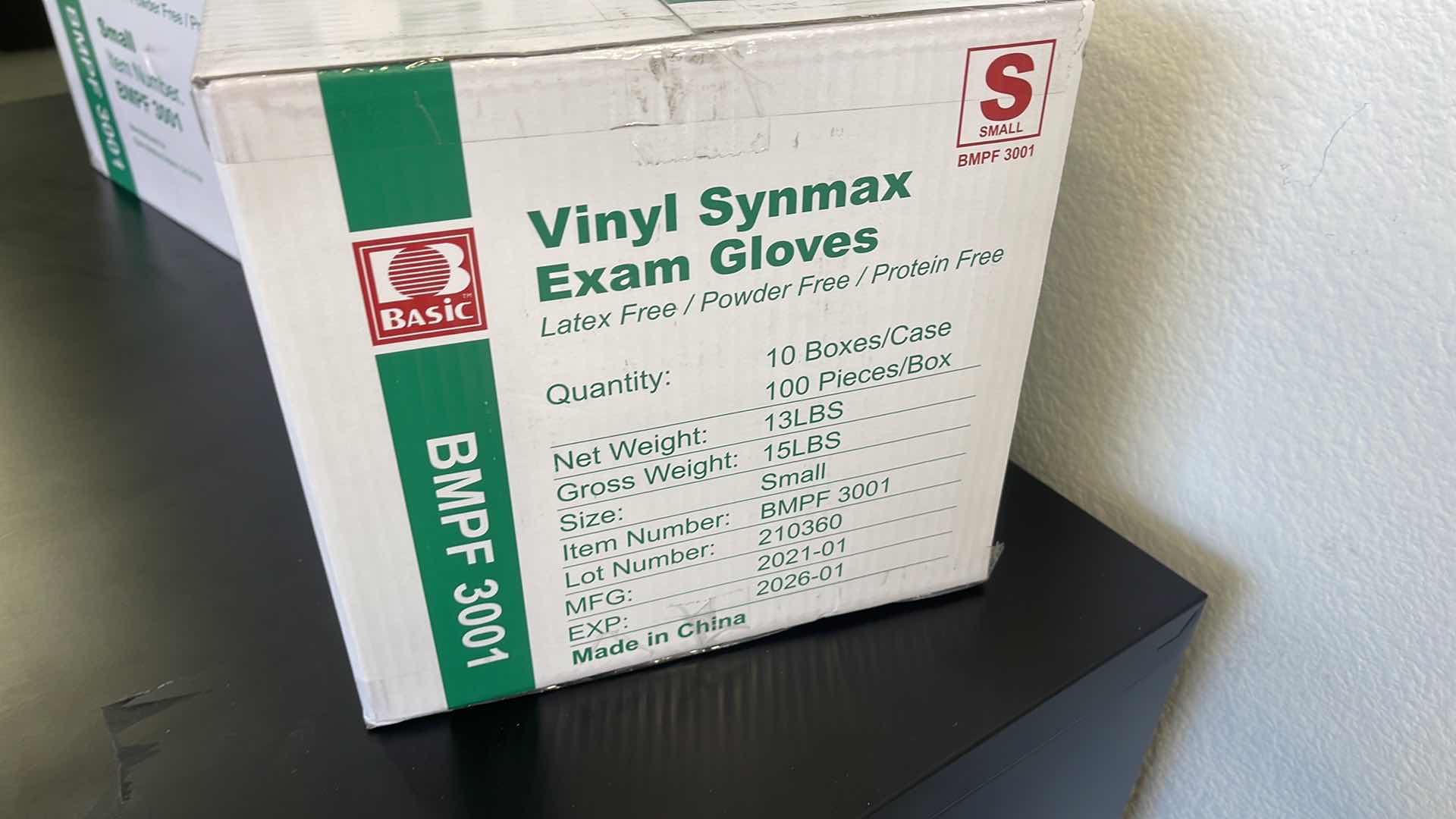 Photo 3 of 3 BOXES OF VINYL SYNMAX EXAM GLOVES SMALL (1000 GLOVES TOTAL)