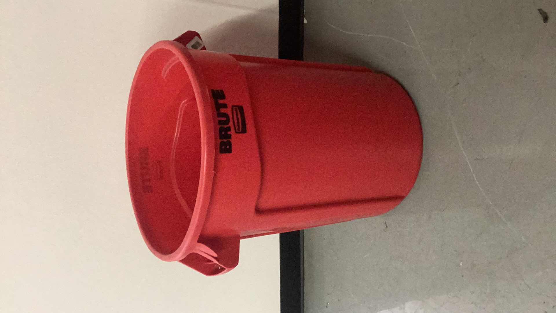 Photo 1 of RUBBERMAID BRUTE 32 GALLON HAZARDOUS WASTE CONTAINER