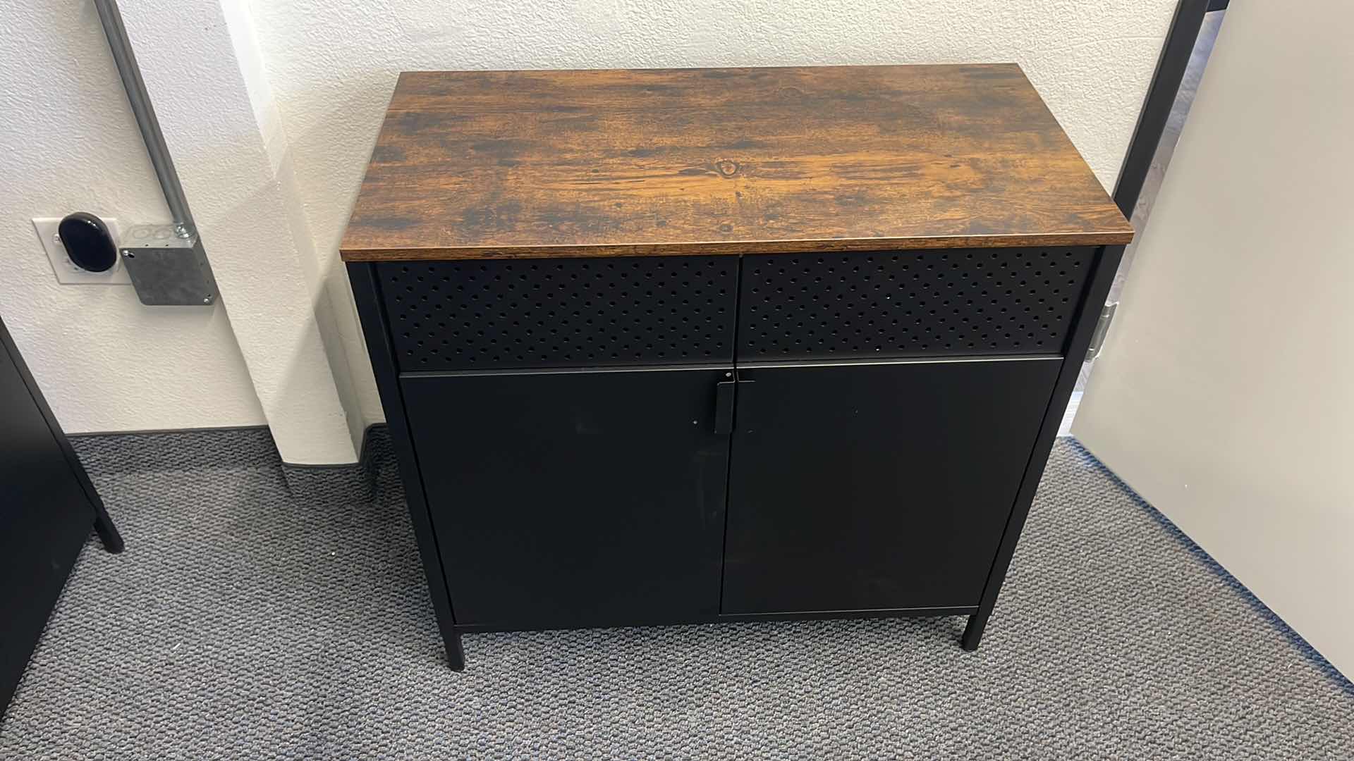 Photo 1 of METAL BASE W WOOD TOP CABINET 32” X 16” H30”