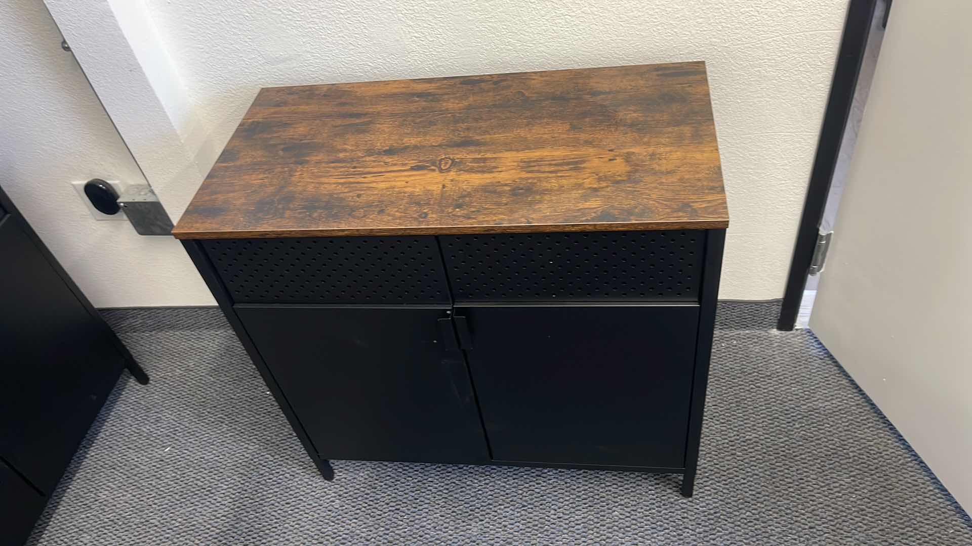 Photo 2 of METAL BASE W WOOD TOP CABINET 32” X 16” H30”