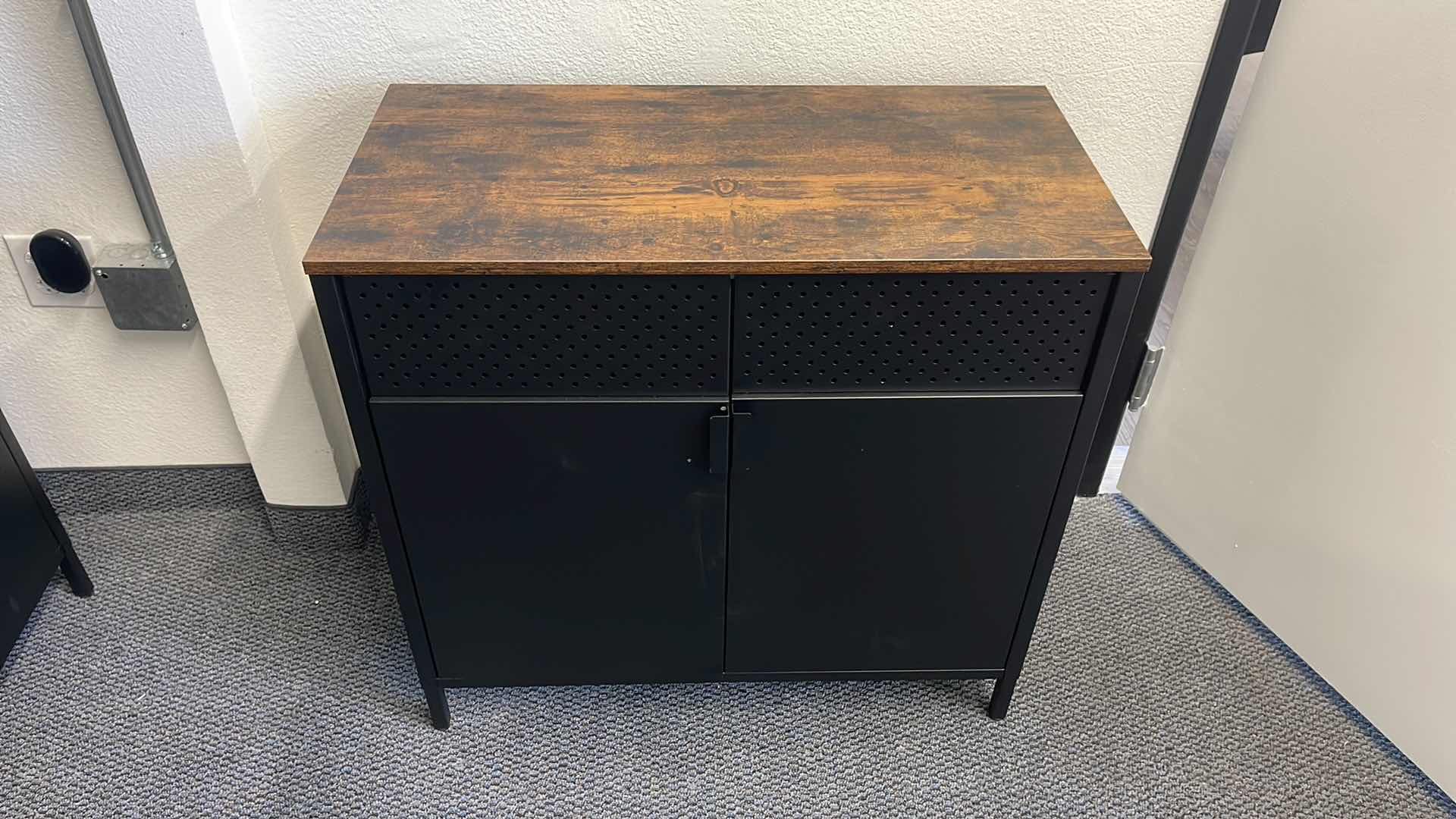 Photo 1 of METAL BASE W WOOD TOP CABINET 32” X 16” H30”