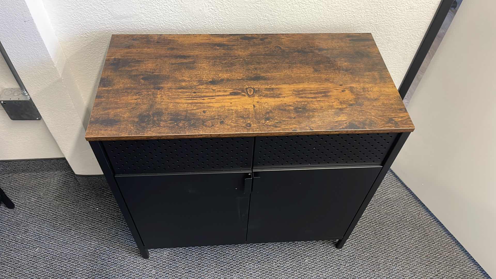 Photo 2 of METAL BASE W WOOD TOP CABINET 32” X 16” H30”