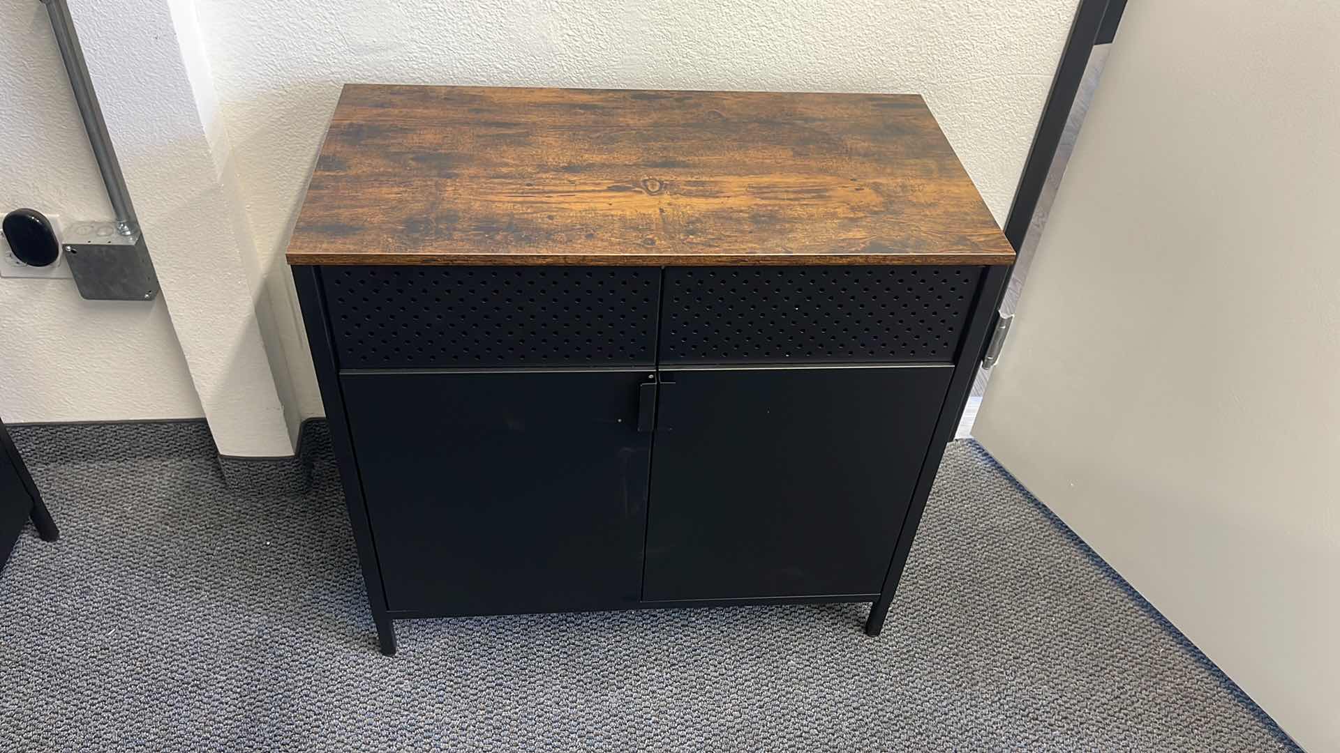 Photo 1 of METAL BASE W WOOD TOP CABINET 32” X 16” H30”
