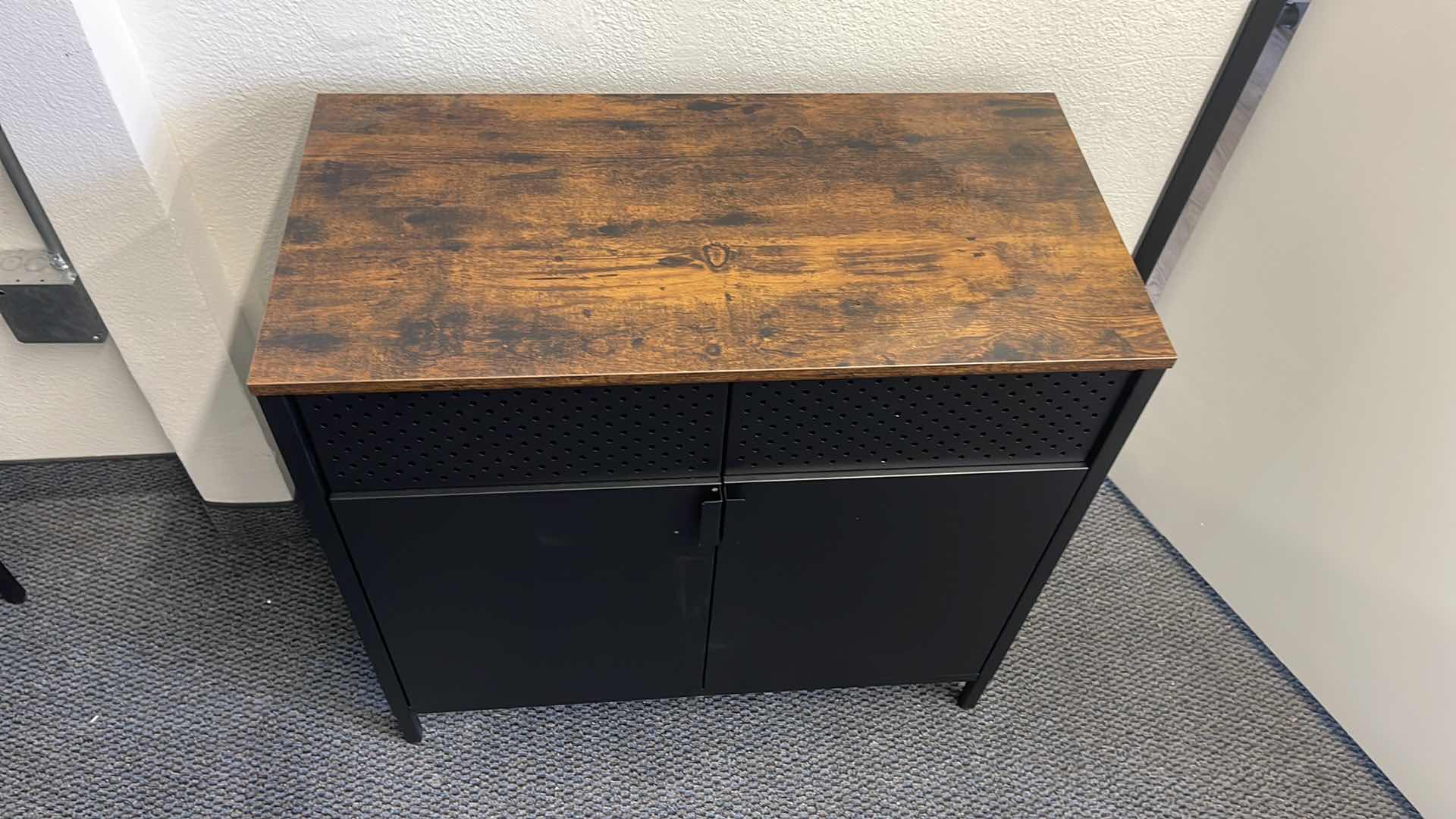 Photo 2 of METAL BASE W WOOD TOP CABINET 32” X 16” H30”