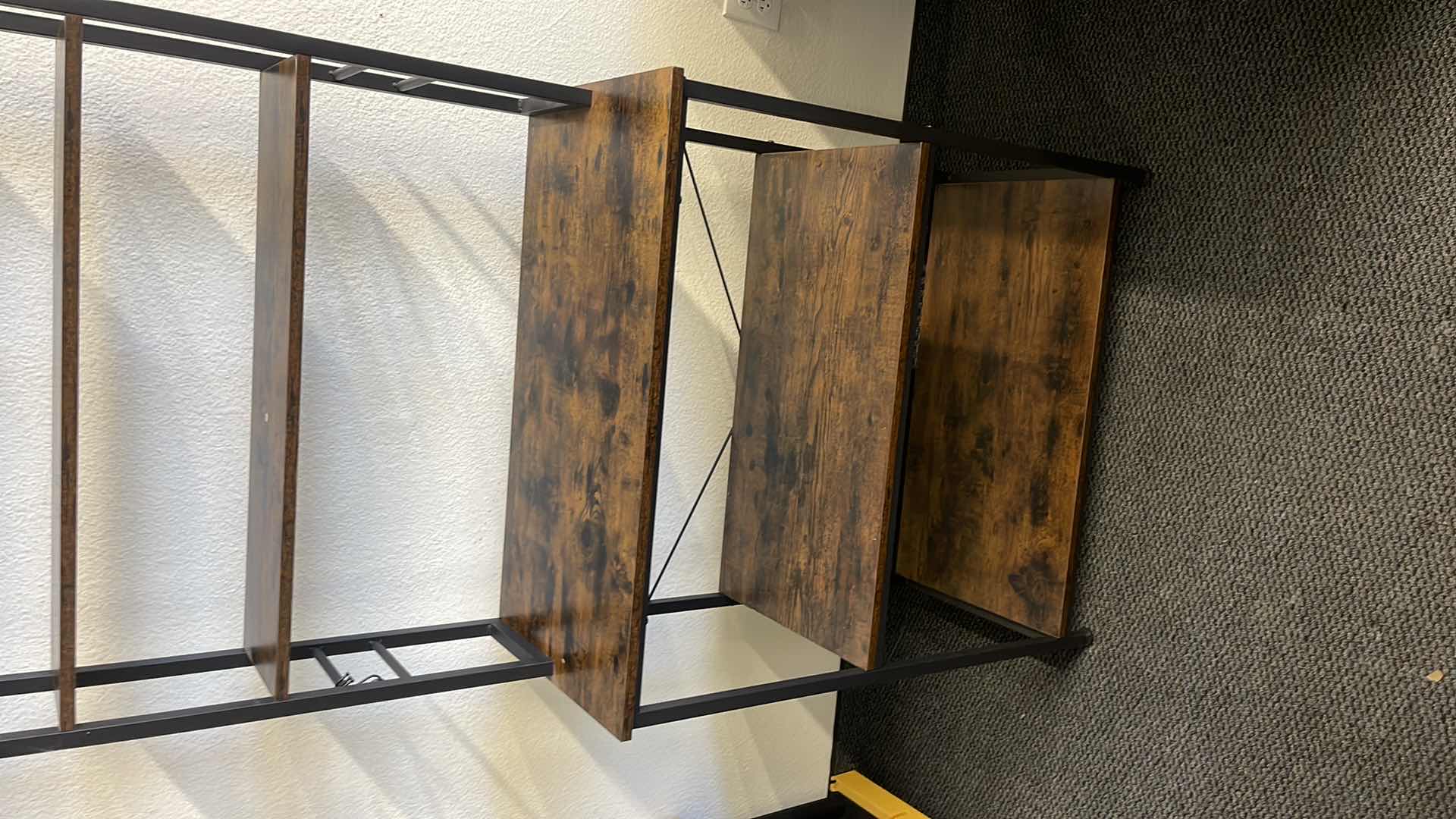 Photo 2 of METAL BASE W WOOD TOP SHELVES 32” X 16” H66”