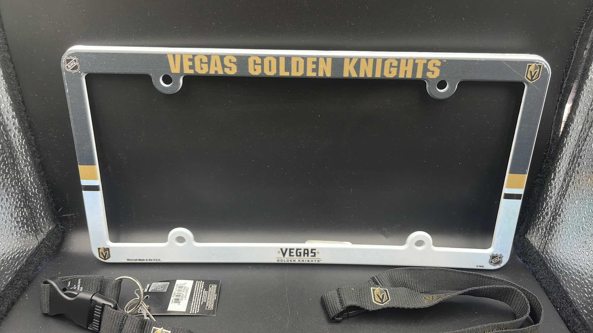 Photo 2 of 3 PC VEGAS GOLDEN KNIGHTS LICENSE PLATE COVER AND LANYARD