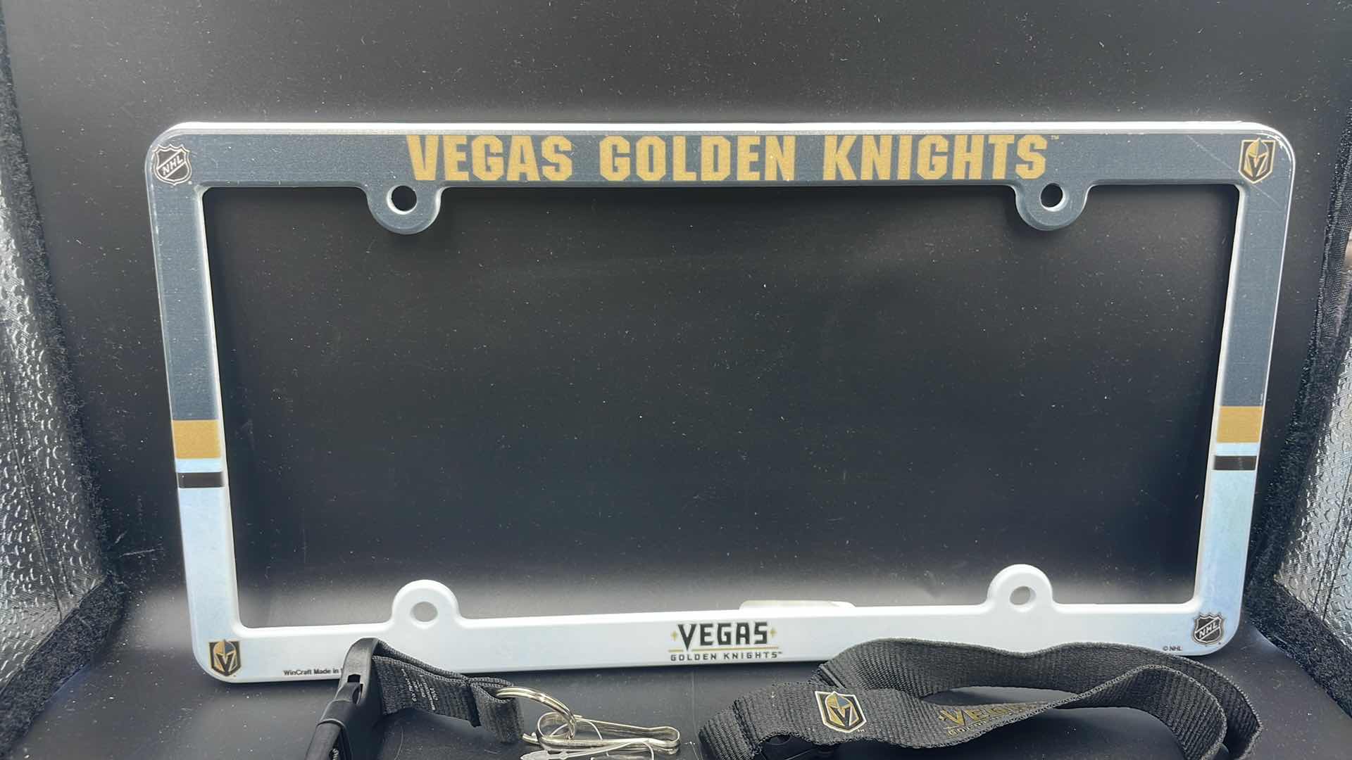 Photo 2 of 3 PC VEGAS GOLDEN KNIGHTS LICENSE PLATE COVER AND LANYARD