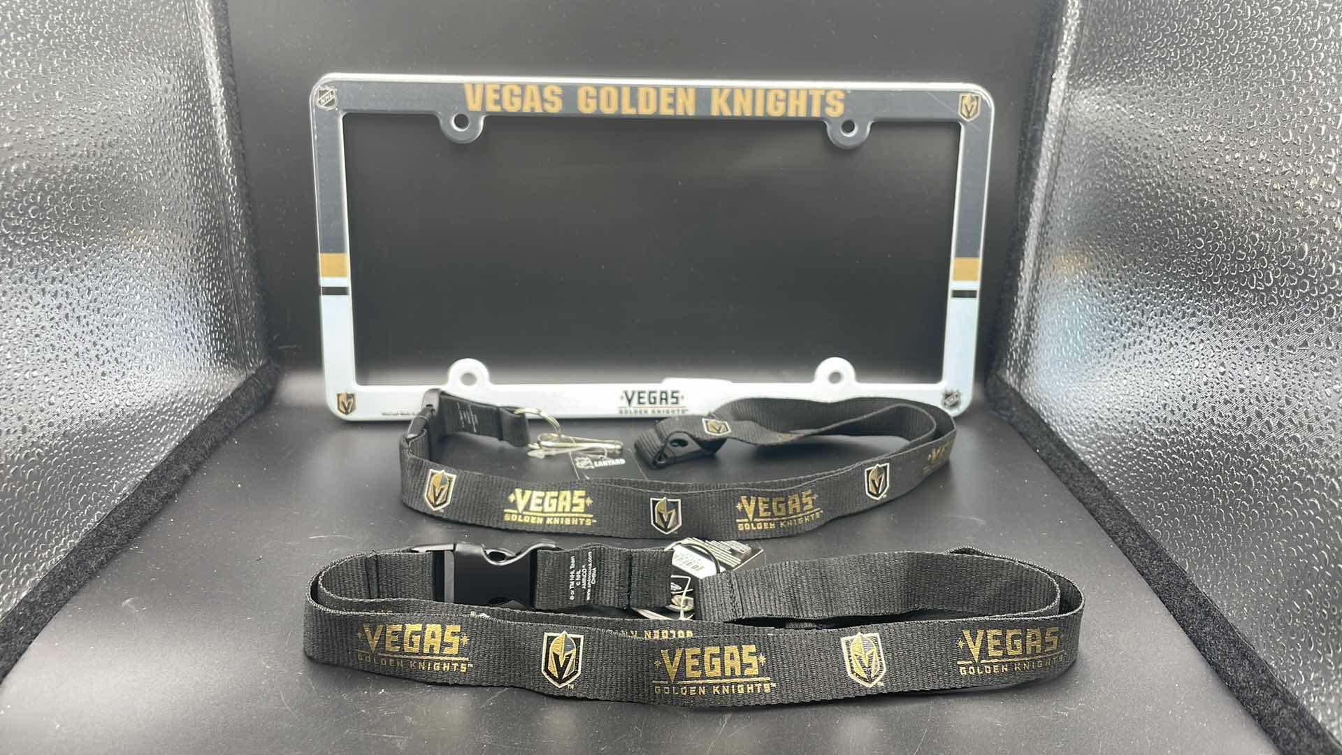 Photo 1 of 3 PC VEGAS GOLDEN KNIGHTS LICENSE PLATE COVER AND LANYARD