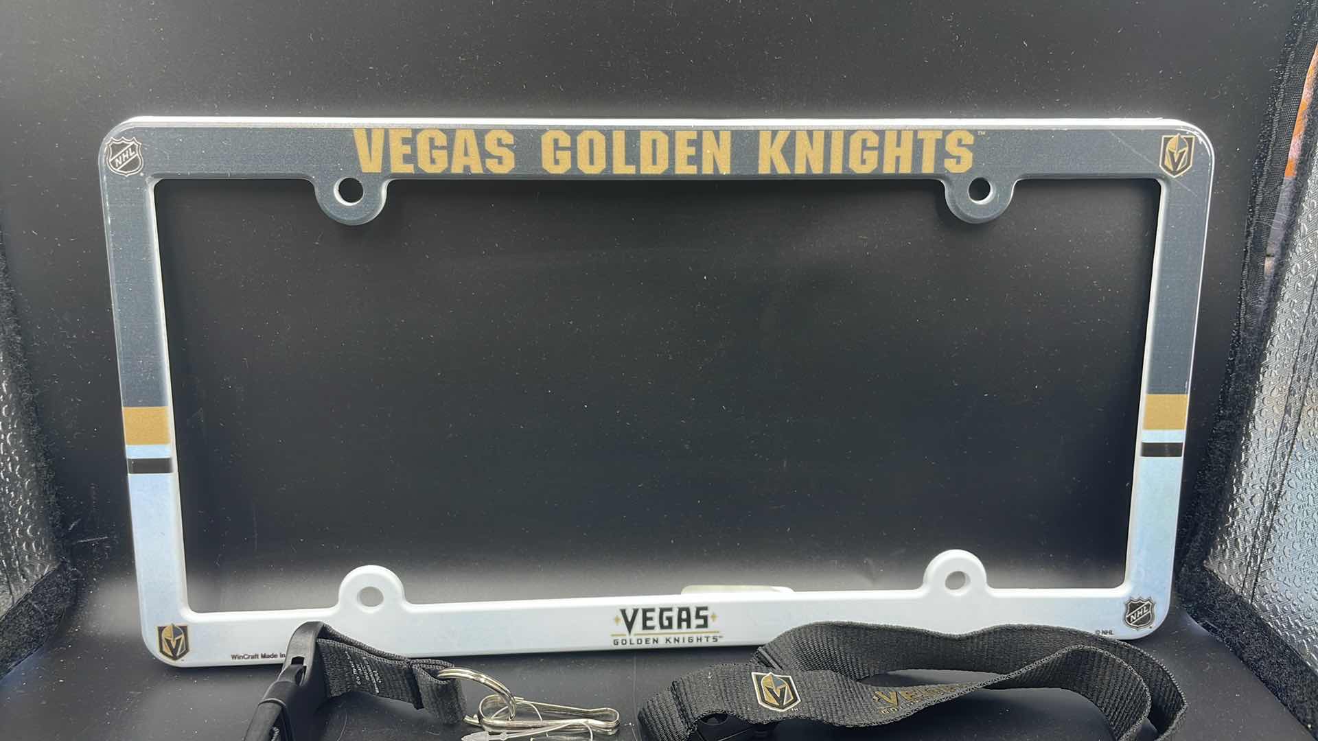 Photo 2 of 3 PC VEGAS GOLDEN KNIGHTS LICENSE PLATE COVER AND LANYARD