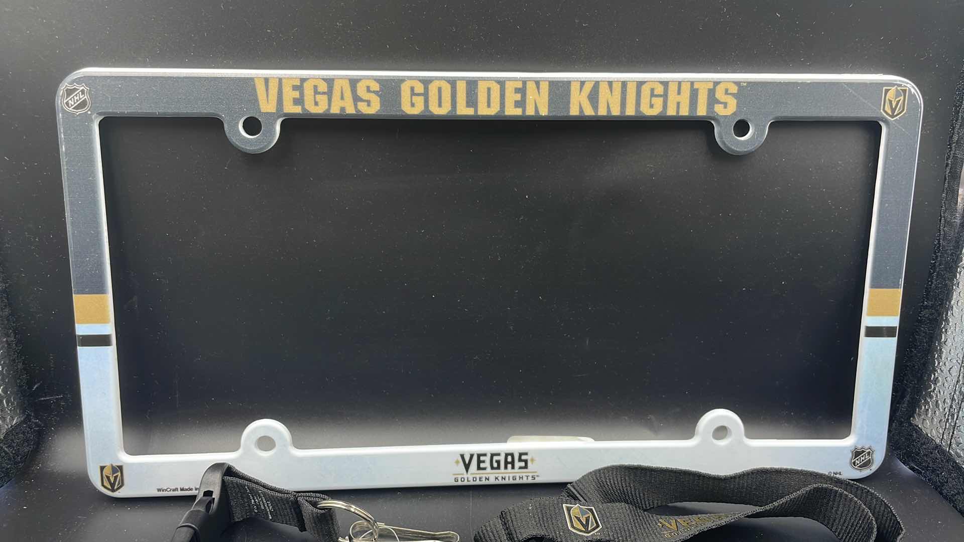 Photo 2 of 3 PC VEGAS GOLDEN KNIGHTS LICENSE PLATE COVER AND LANYARD