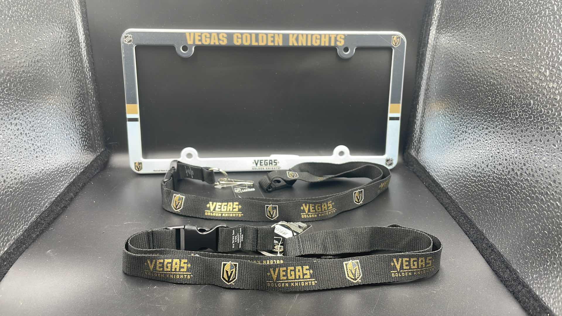 Photo 1 of 3 PC VEGAS GOLDEN KNIGHTS LICENSE PLATE COVER AND LANYARD