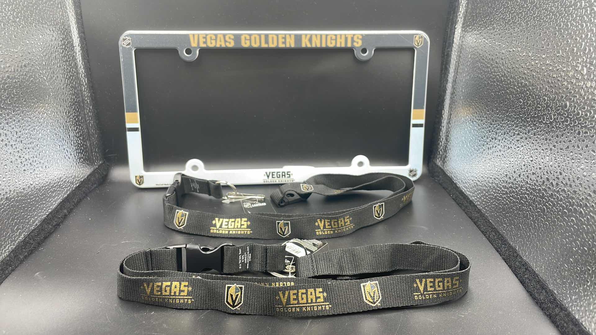 Photo 1 of 3 PC VEGAS GOLDEN KNIGHTS LICENSE PLATE COVER AND LANYARD