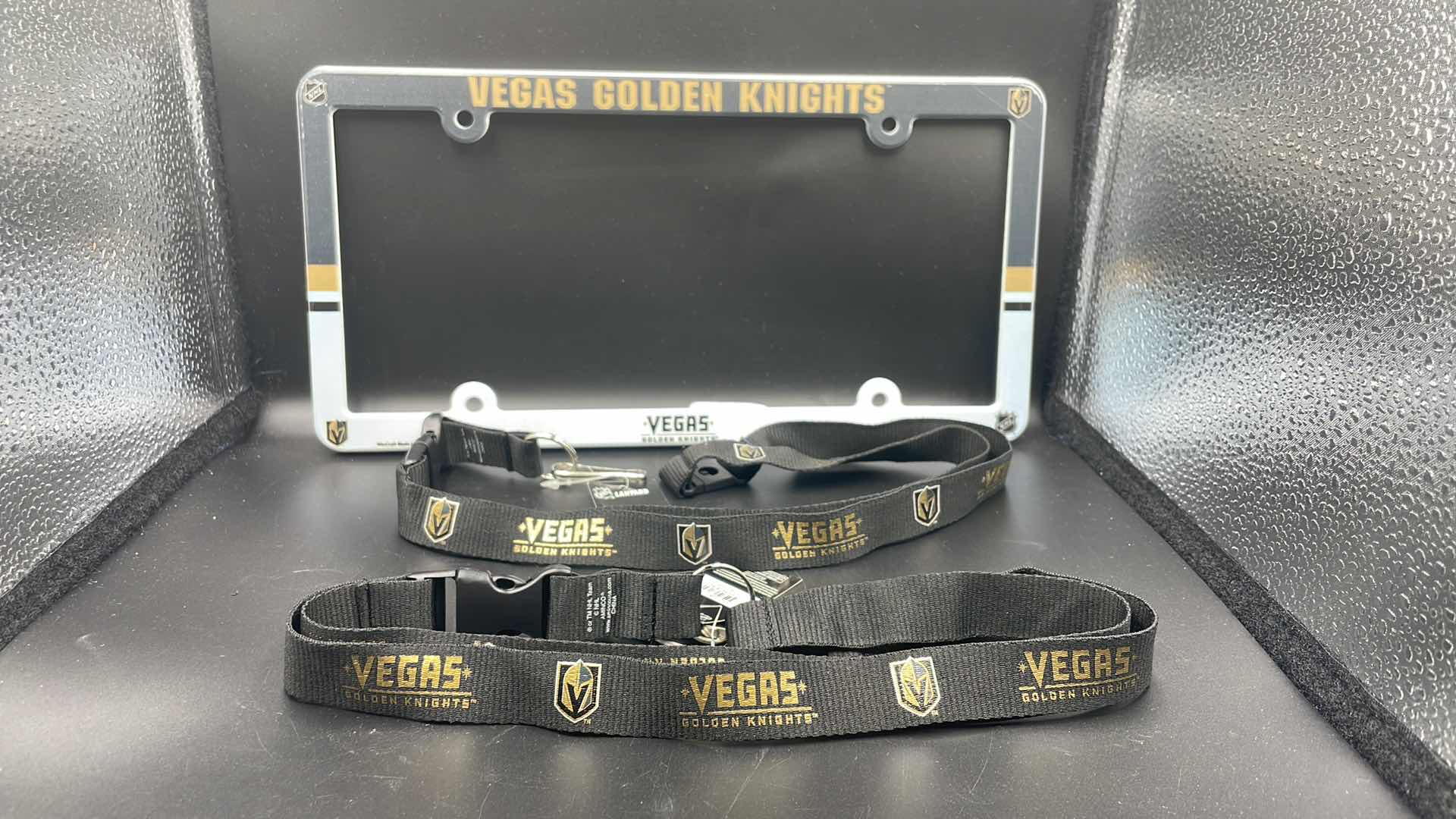 Photo 1 of 3 PC VEGAS GOLDEN KNIGHTS LICENSE PLATE COVER AND LANYARD