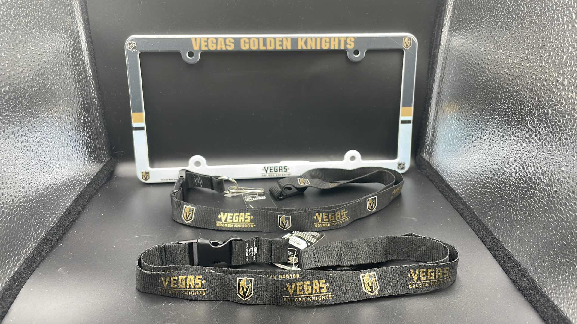 Photo 1 of 3 PC VEGAS GOLDEN KNIGHTS LICENSE PLATE COVER AND LANYARD