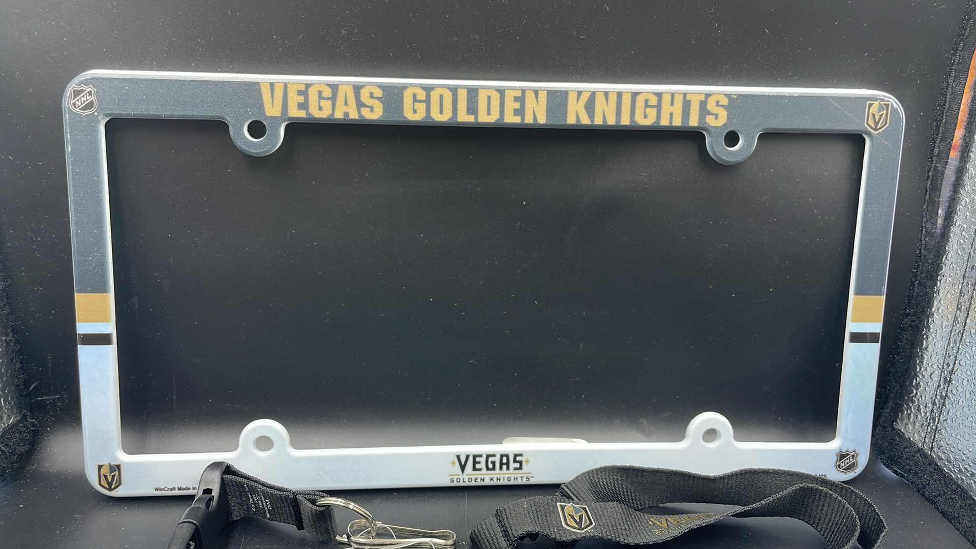 Photo 2 of 3 PC VEGAS GOLDEN KNIGHTS LICENSE PLATE COVER AND LANYARD