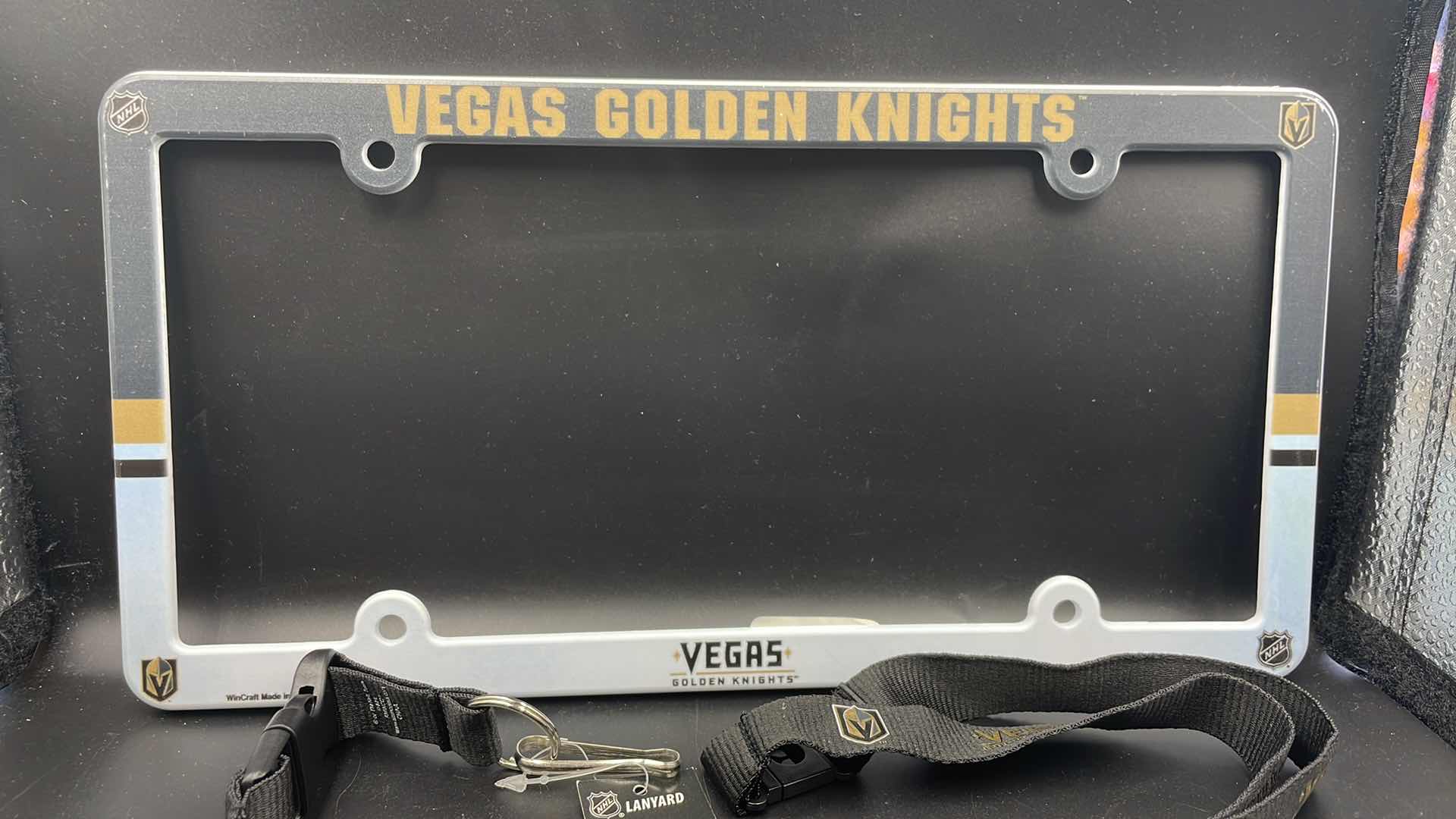 Photo 2 of 3 PC VEGAS GOLDEN KNIGHTS LICENSE PLATE COVER AND LANYARD