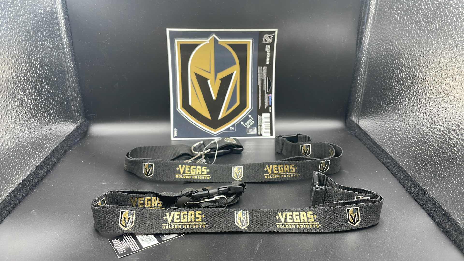 Photo 1 of 3 PC VEGAS GOLDEN KNIGHTS CAR DECAL STICKER AND LANYARD