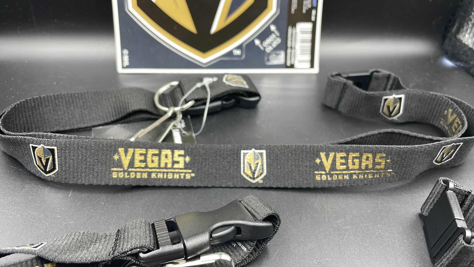 Photo 3 of 3 PC VEGAS GOLDEN KNIGHTS CAR DECAL STICKER AND LANYARD