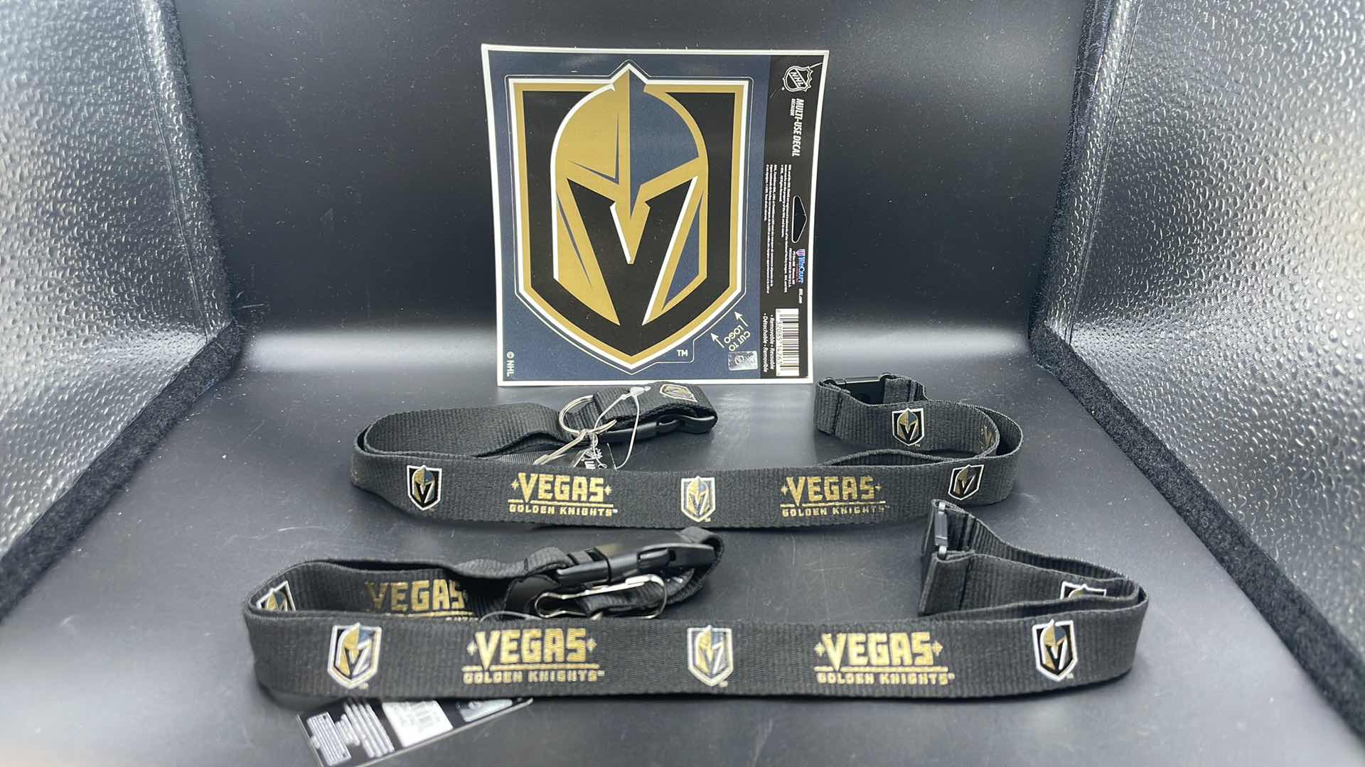 Photo 1 of 3 PC VEGAS GOLDEN KNIGHTS CAR DECAL STICKER AND LANYARD