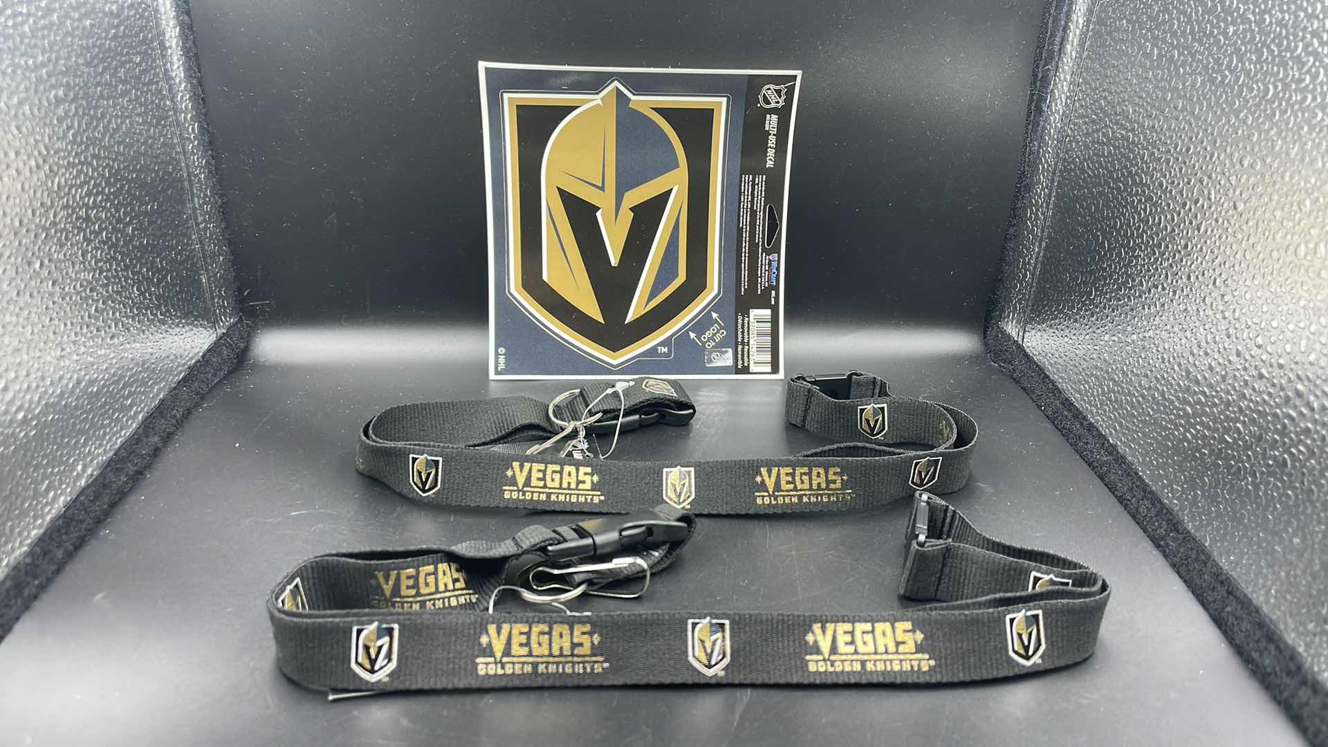 Photo 1 of 3 PC VEGAS GOLDEN KNIGHTS CAR DECAL STICKER AND LANYARD