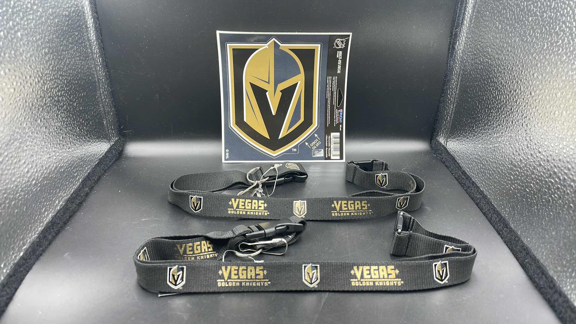 Photo 1 of 3 PC VEGAS GOLDEN KNIGHTS CAR DECAL STICKER AND LANYARD