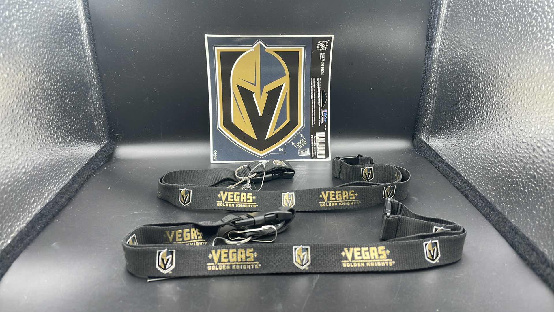 Photo 1 of 3 PC VEGAS GOLDEN KNIGHTS CAR DECAL STICKER AND LANYARD